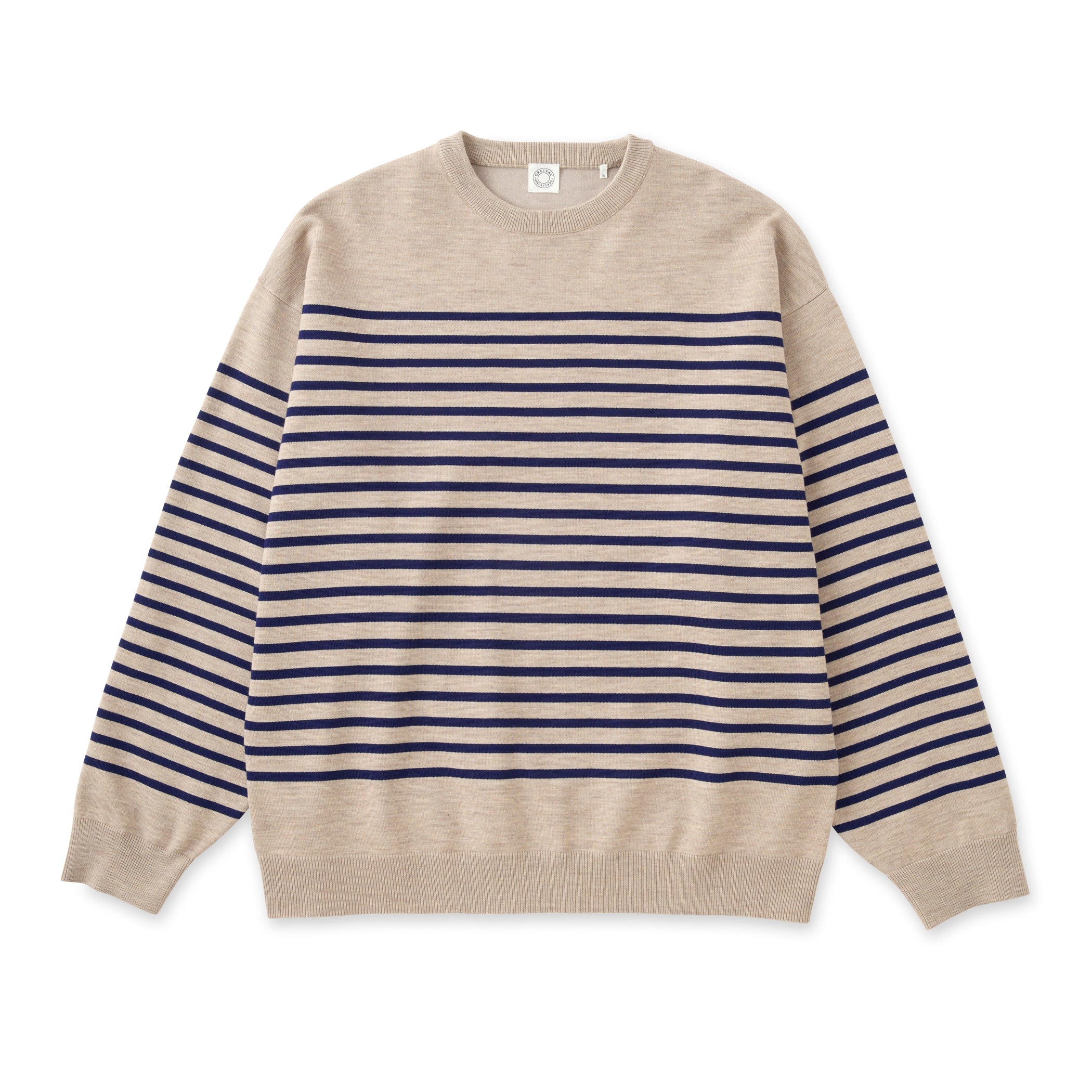 Men's Wool Plating Crew Neck Knit