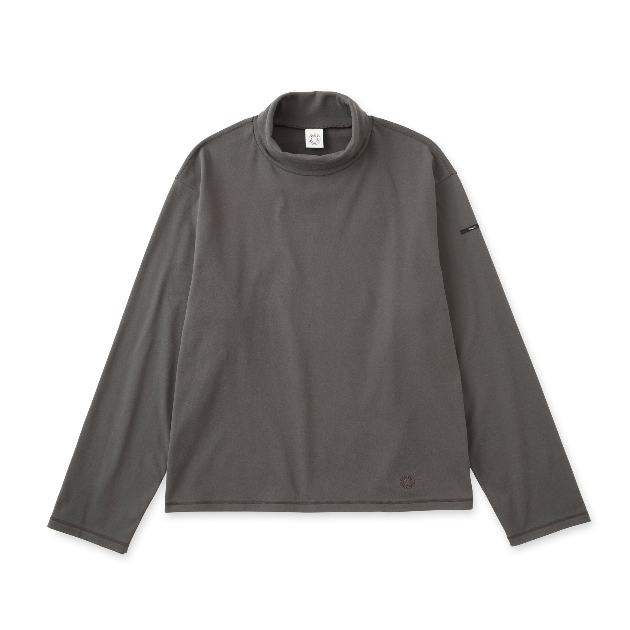 Men's Polyester Brushed Stretch Rib High Neck Knit