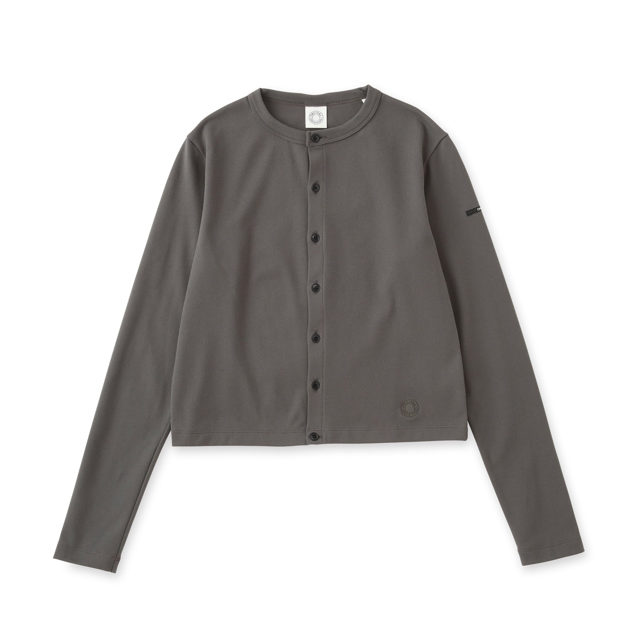 Women's Polyester Brushed Stretch Rib Knit Cardigan