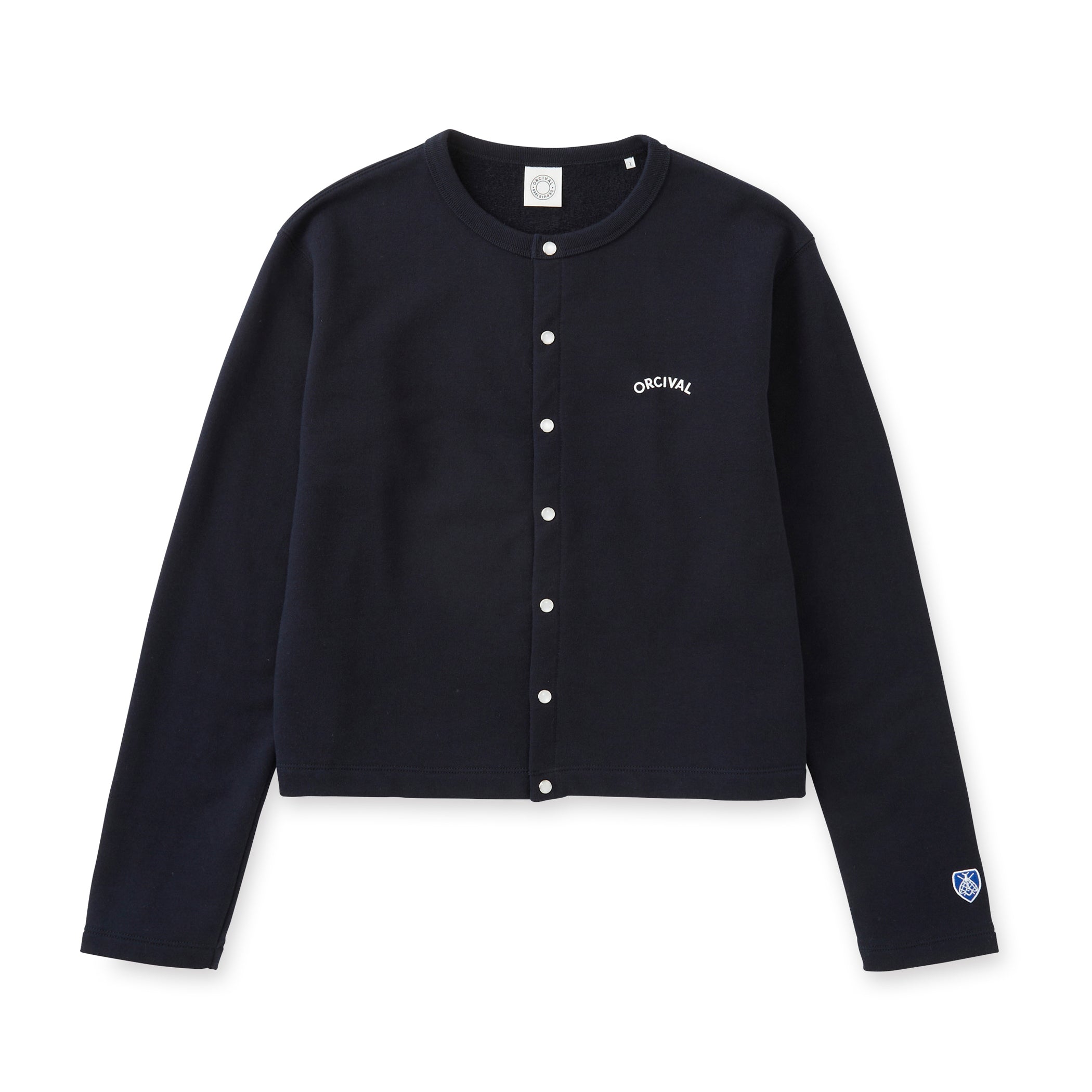 Women's Light French Terry Crew Neck Cardigan