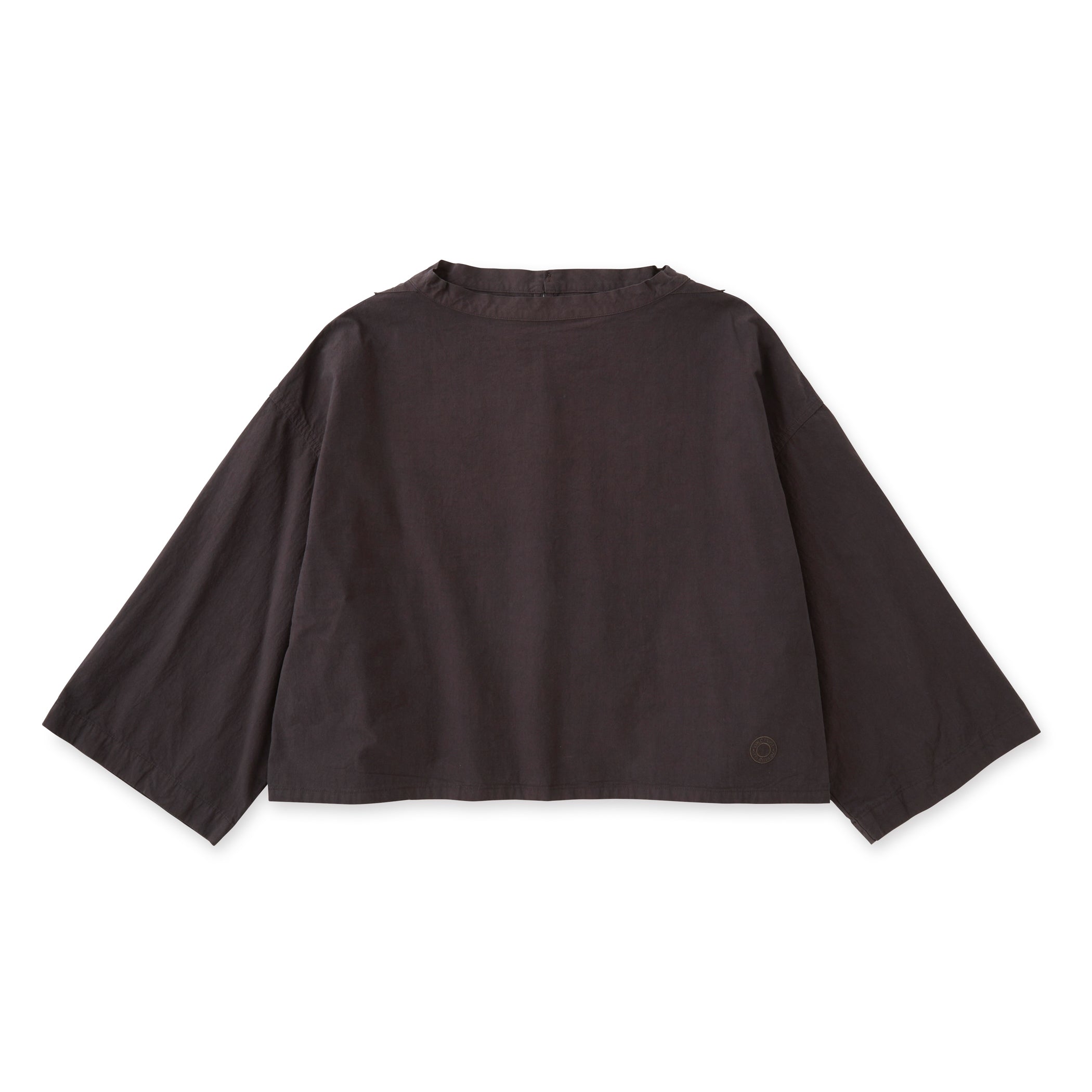 Women's Garment Dye Poplin Stand Collar Pullover