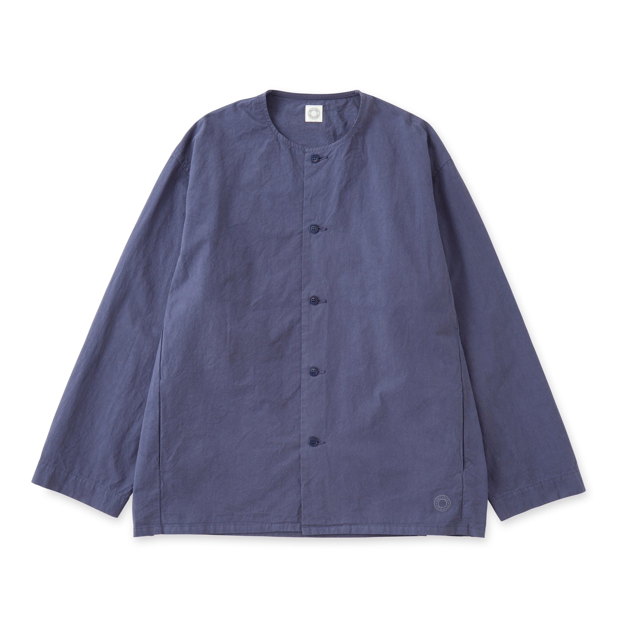 Garment Dye Twill Dump Collarless Shirt