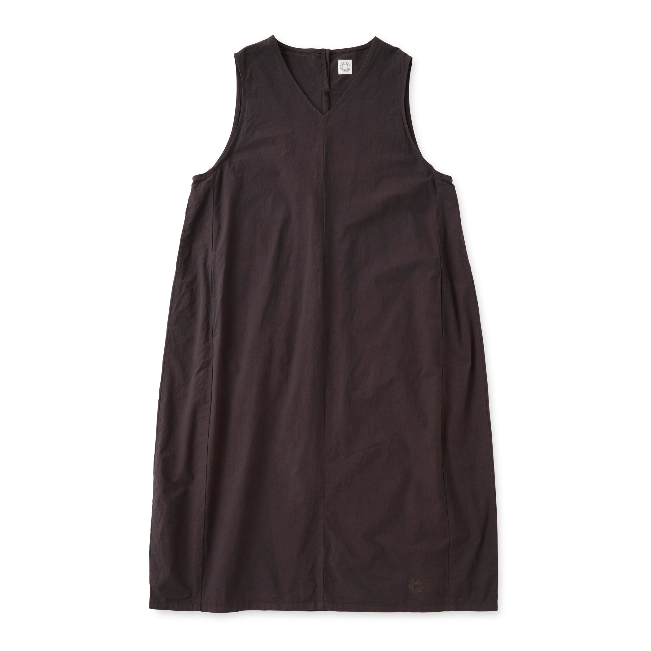 Women's Garment Dye Poplin V-Neck Dress