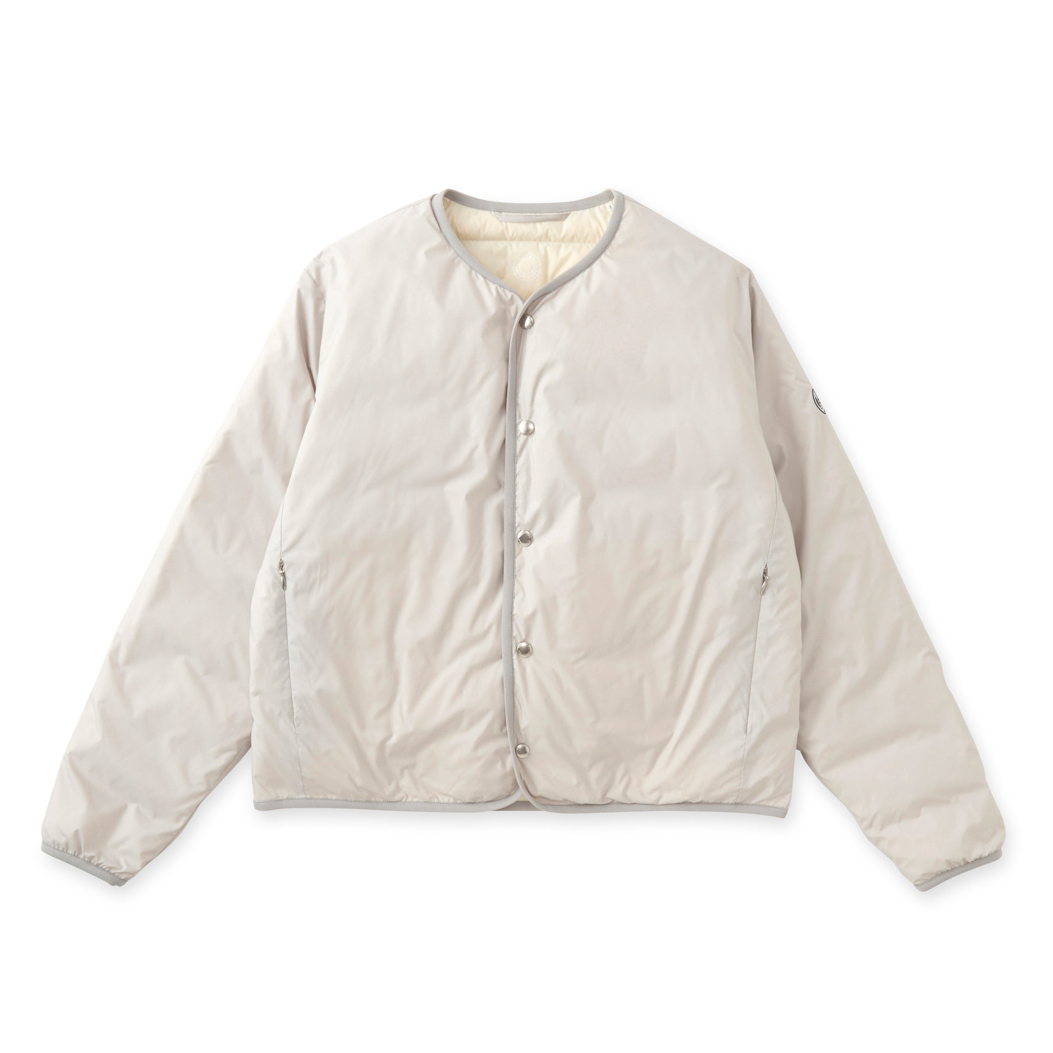 Women's Polyester Taffeta Round Neck Inner Down Blouson