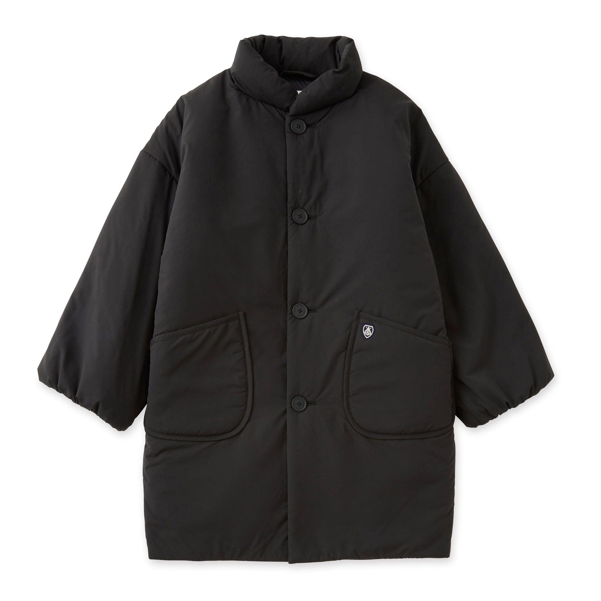 Women's Brushed Taffeta Stand Collar Long Blouson