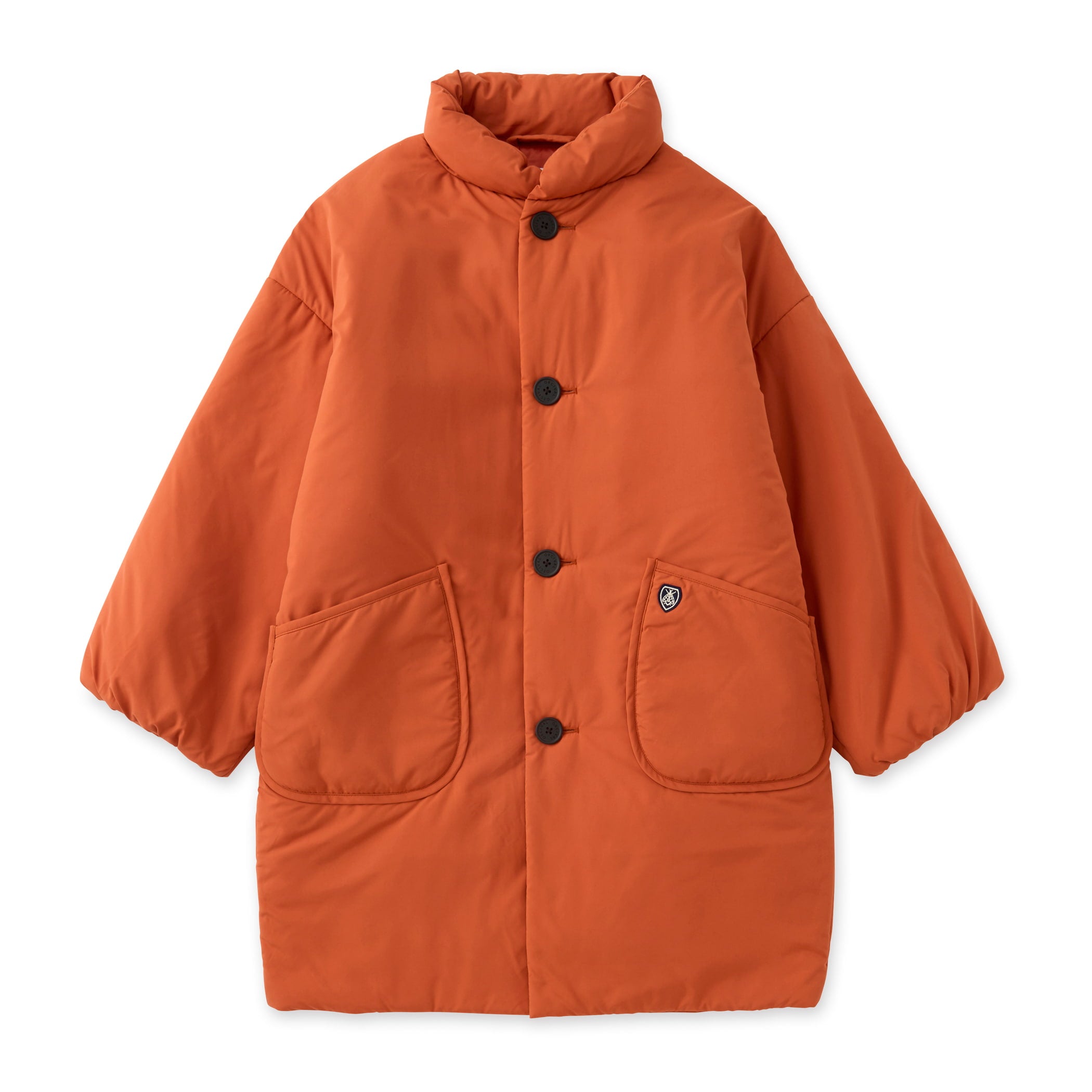 Women's Brushed Taffeta Stand Collar Long Blouson