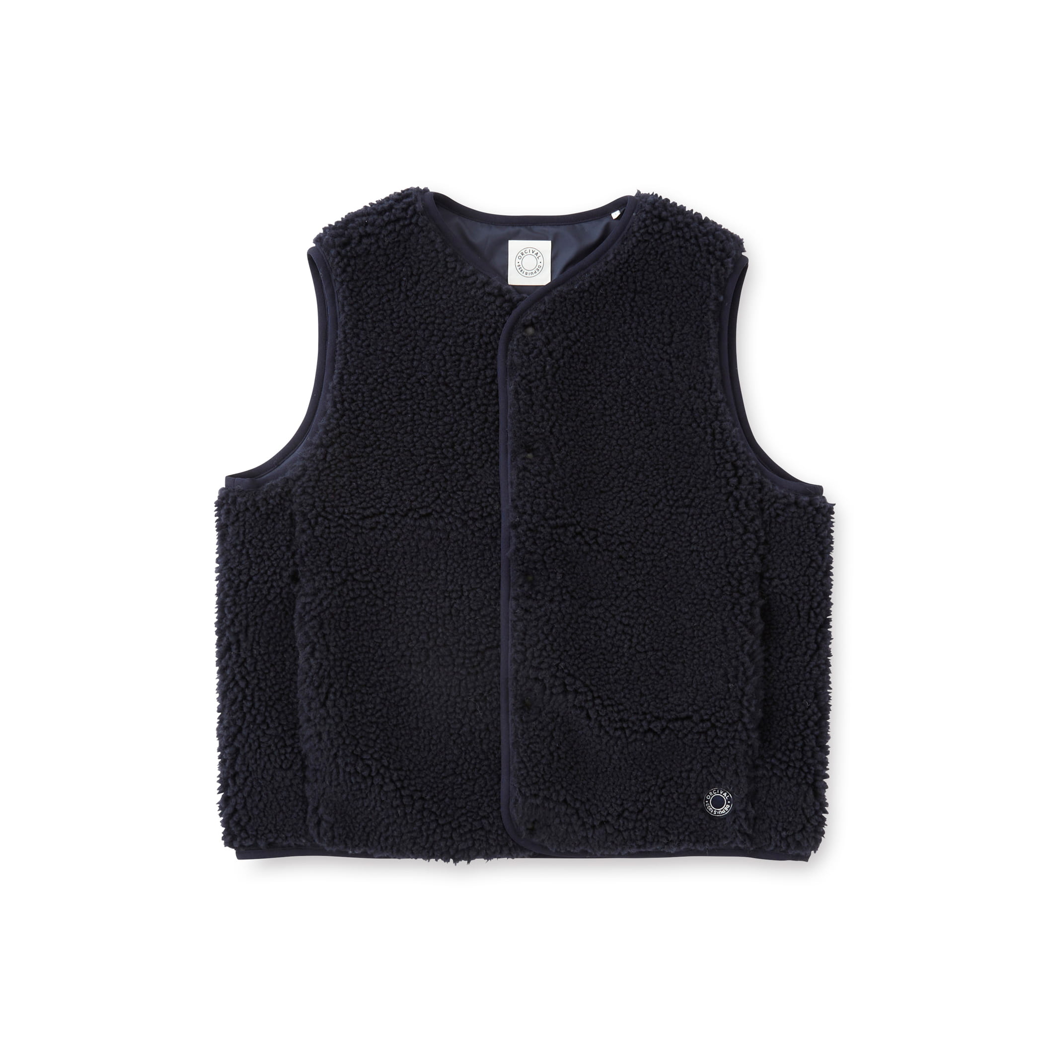 Women's Boa Fleece Collarless Vest