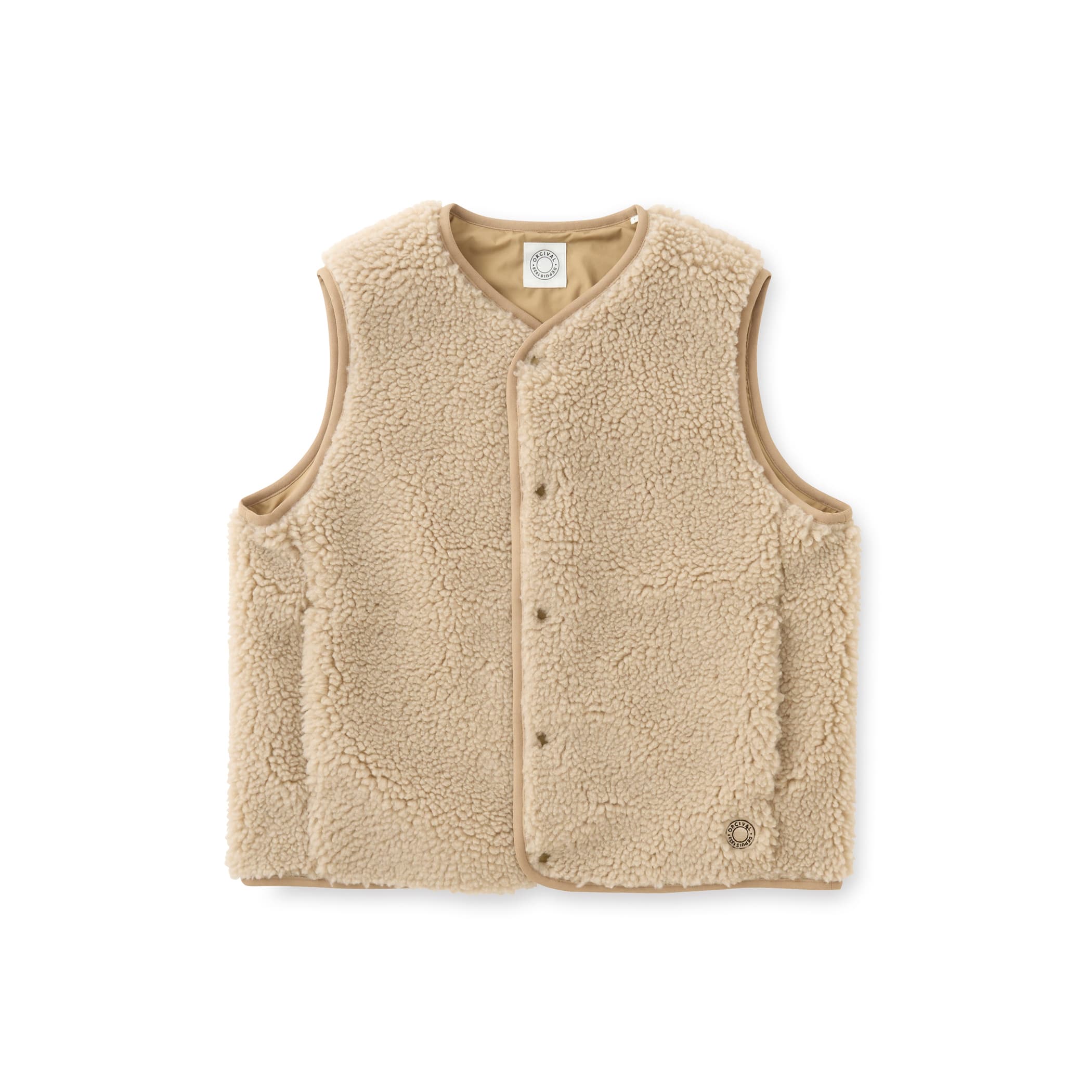 Women's Boa Fleece Collarless Vest