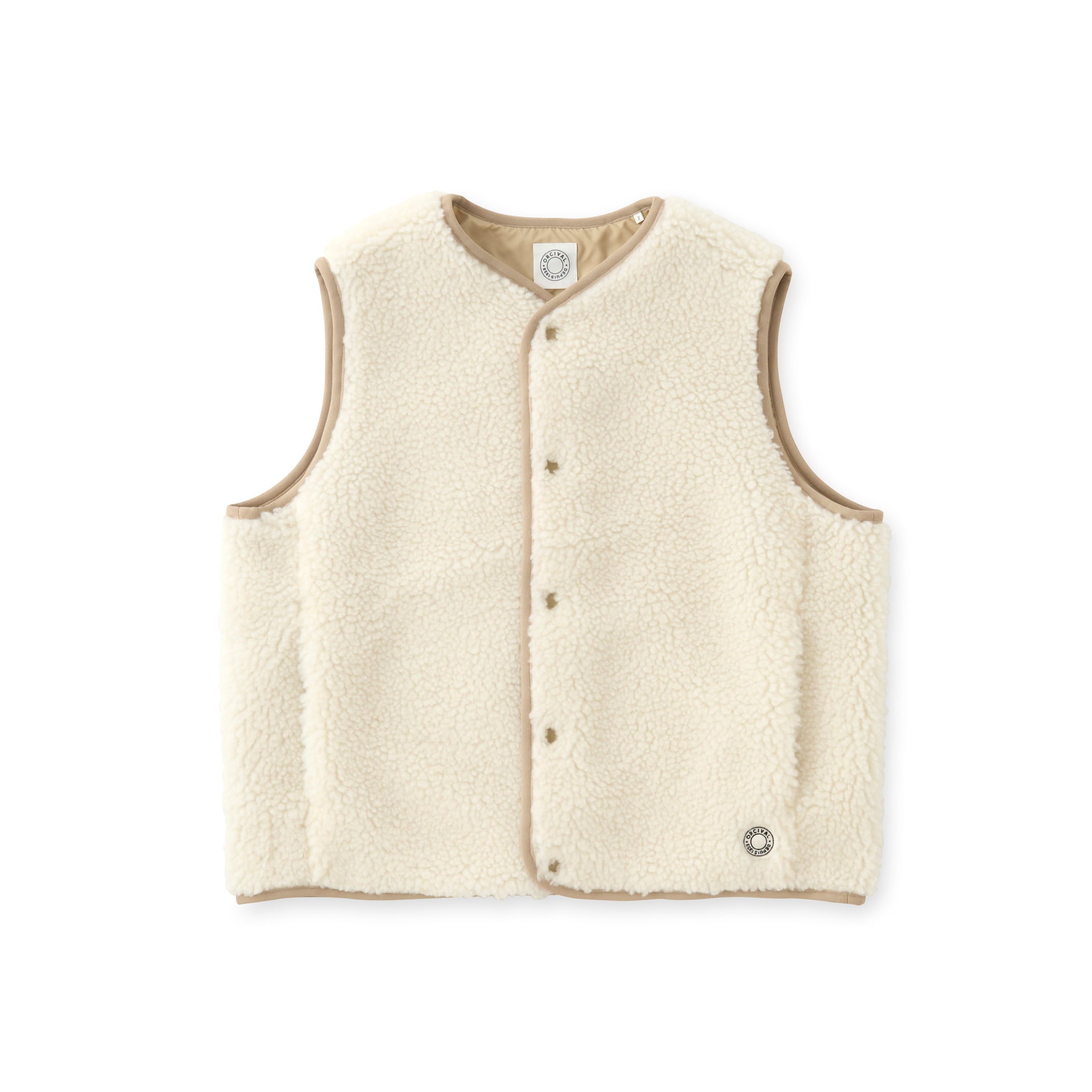 Women's Boa Fleece Collarless Vest