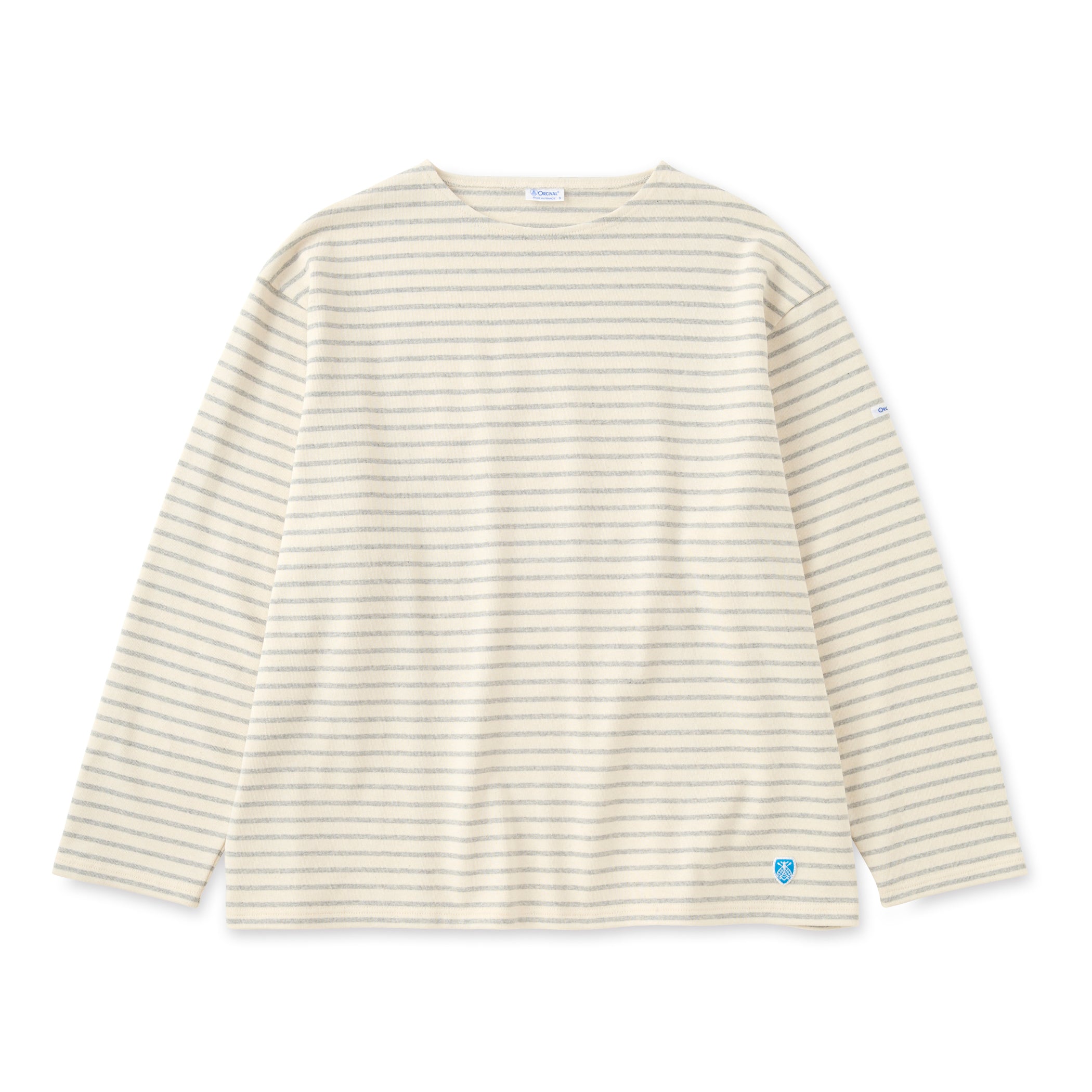 Men's Cotton Lourd Wide Basque Shirt Narrow Stripe