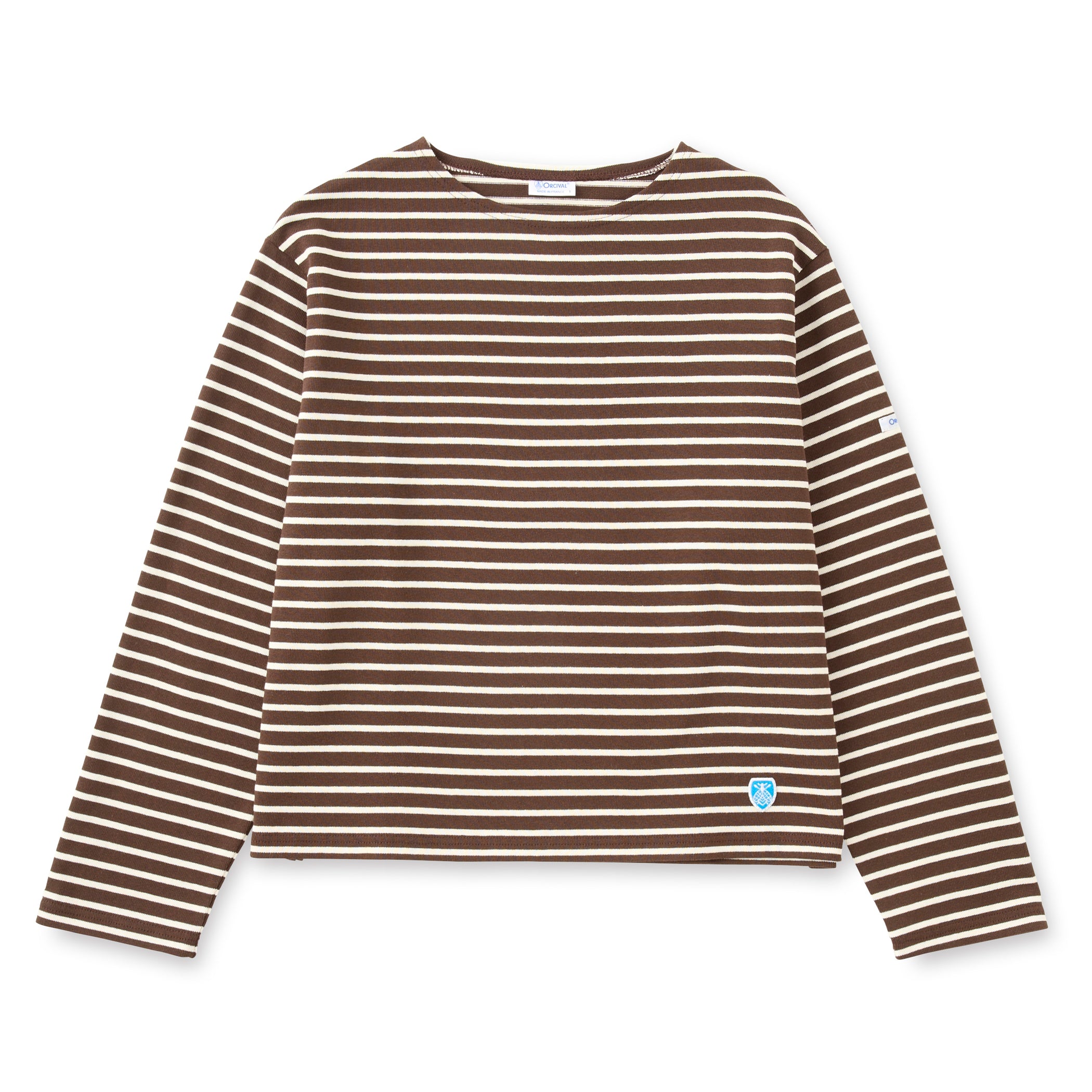 Women's Cotton Lourd Wide Basque Shirt Narrow Stripe