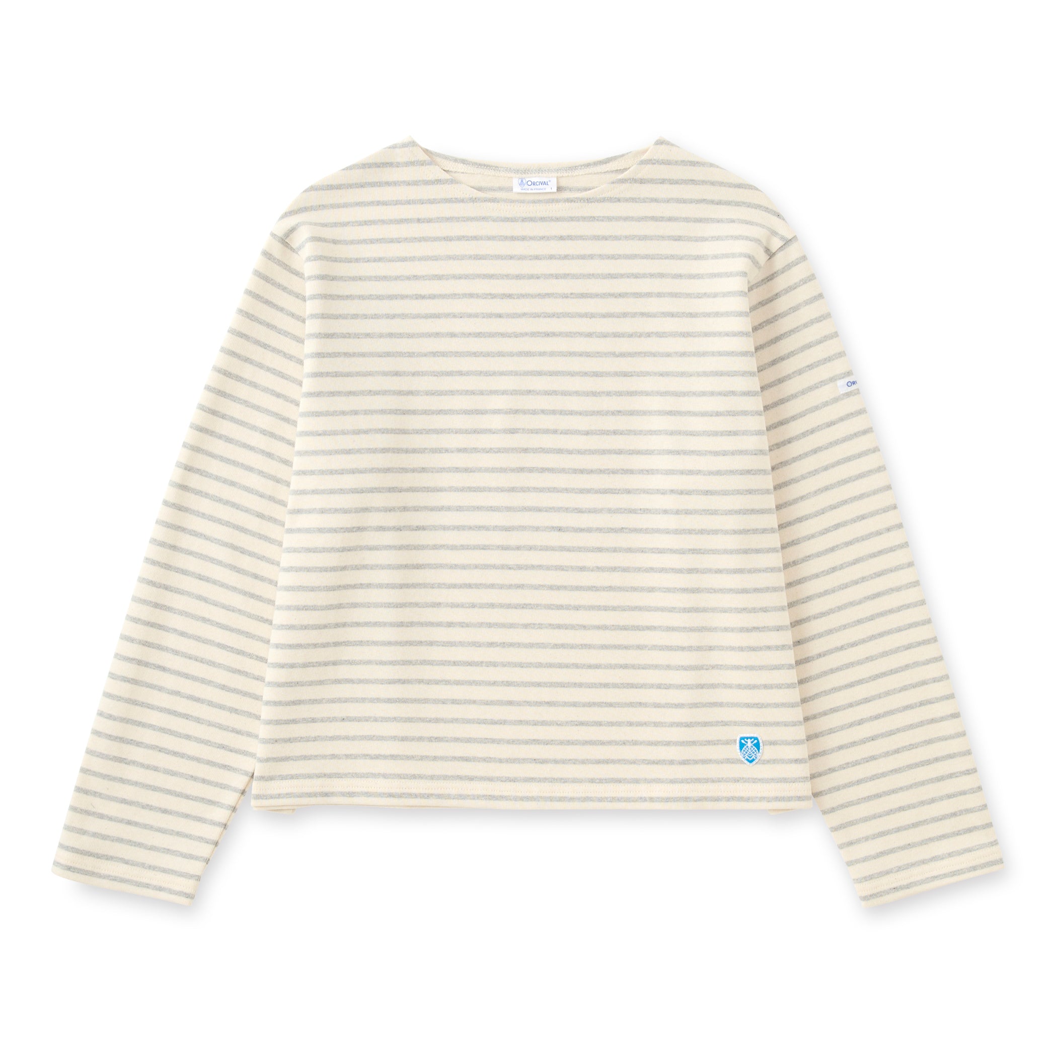 Women's Cotton Lourd Wide Basque Shirt Narrow Stripe