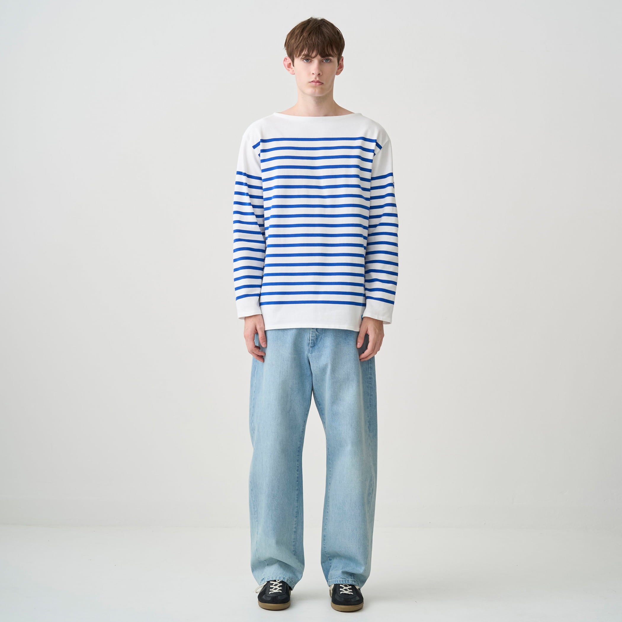 Men's Denim Wide Curve Pants Lt.blue