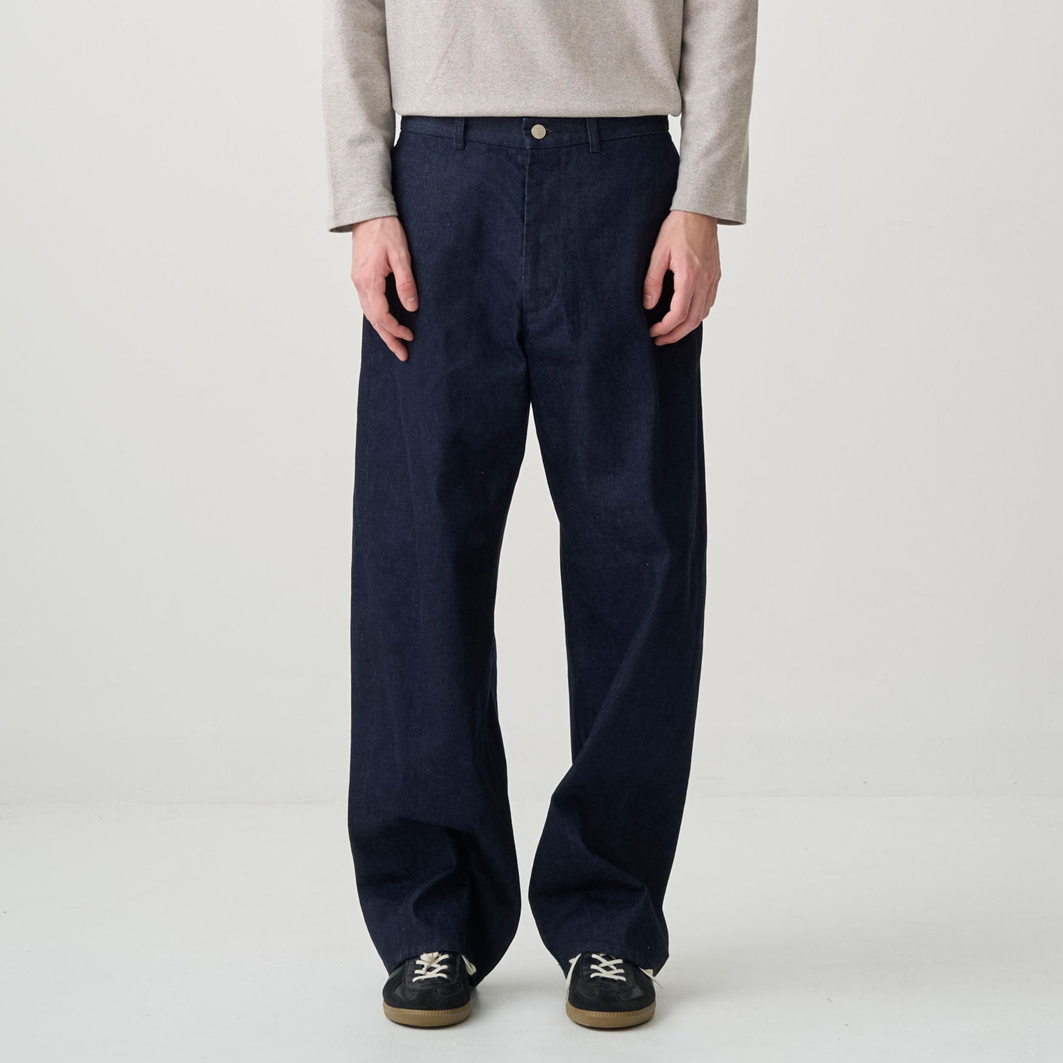 Men's Denim Wide Curve Pants Indigo Navy