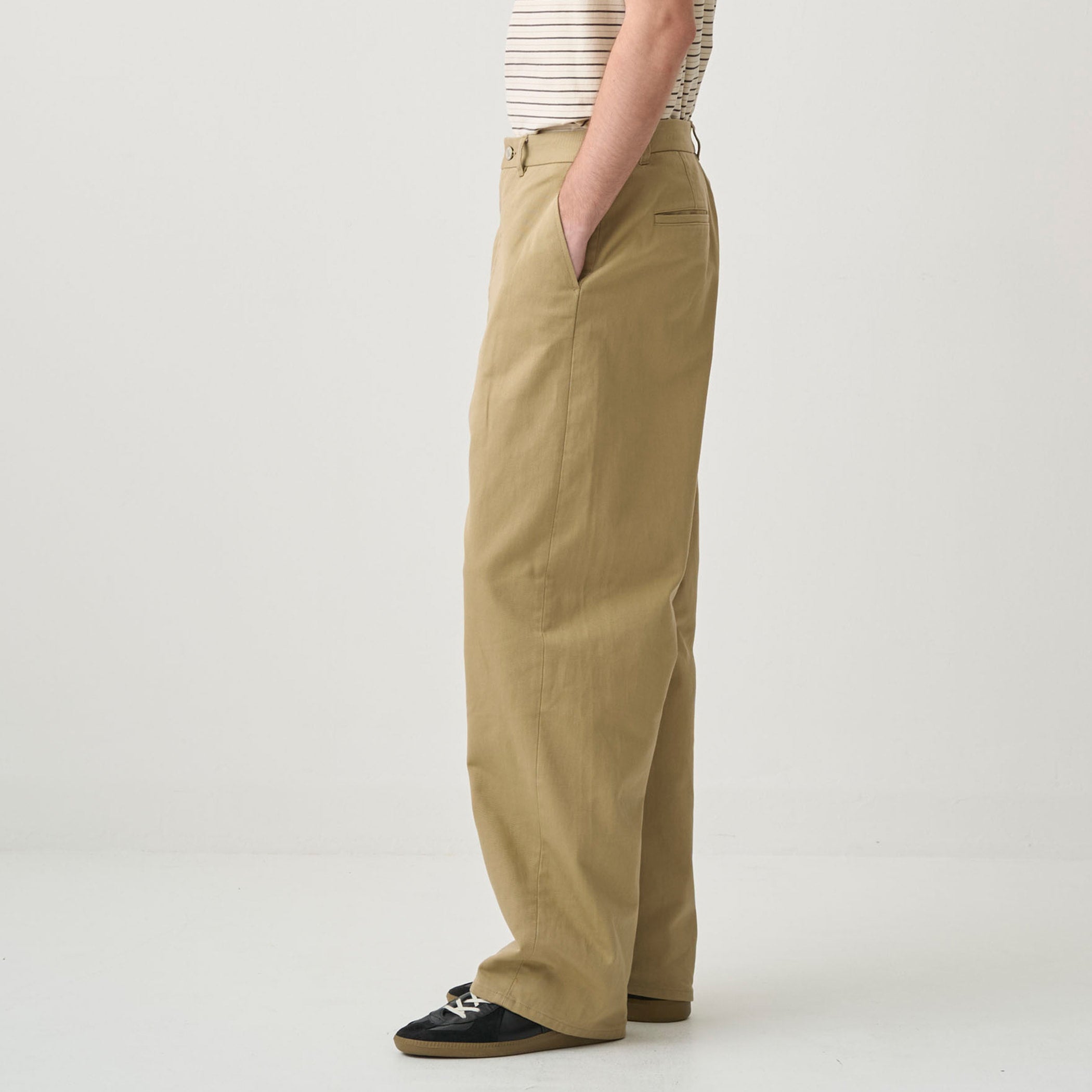 Men's Cotton Dry Twill Wide Curve Pants