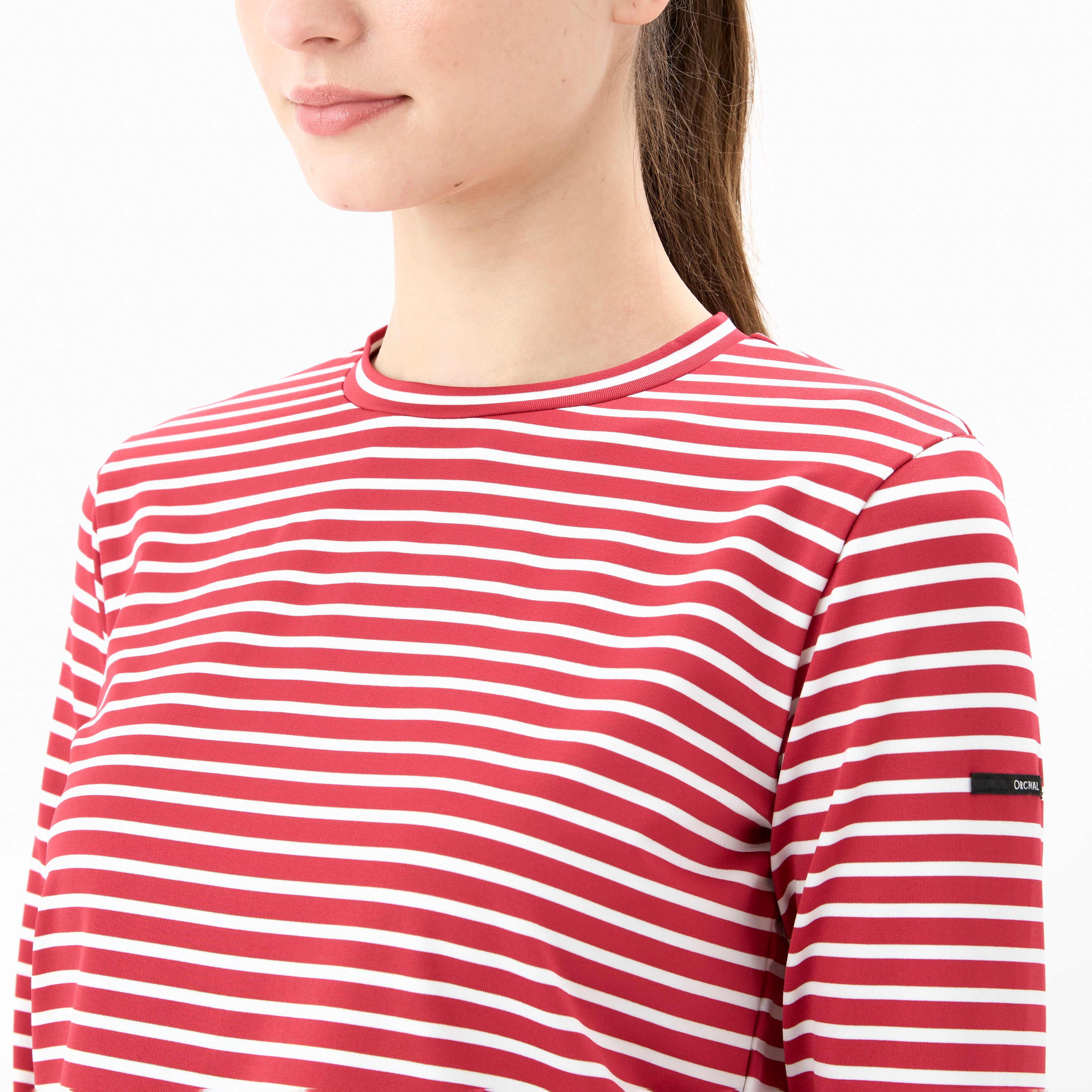 Women's Polyester Crew Neck Long Sleeve Pullover