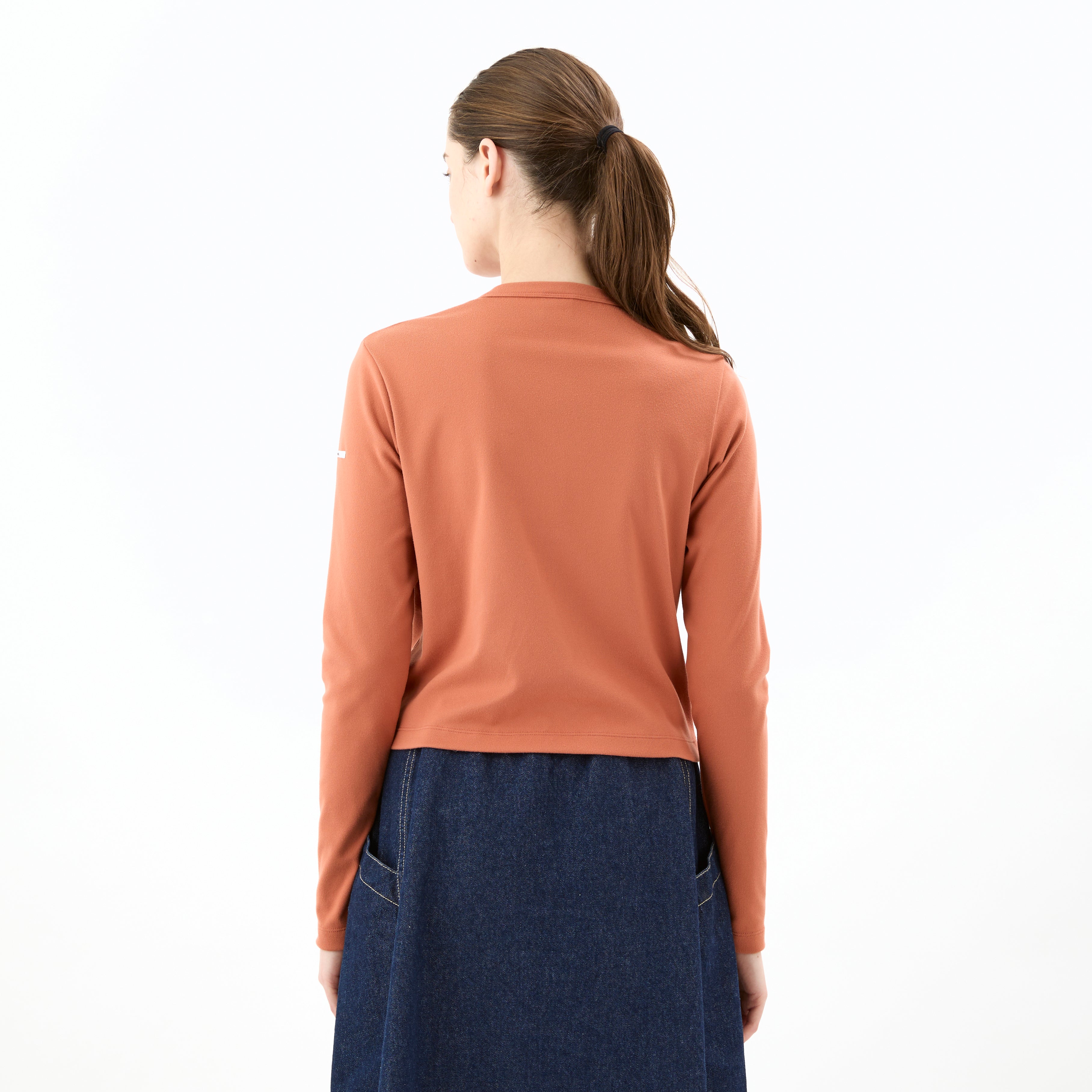 Women's Polyester Brushed Stretch Rib Knit Cardigan