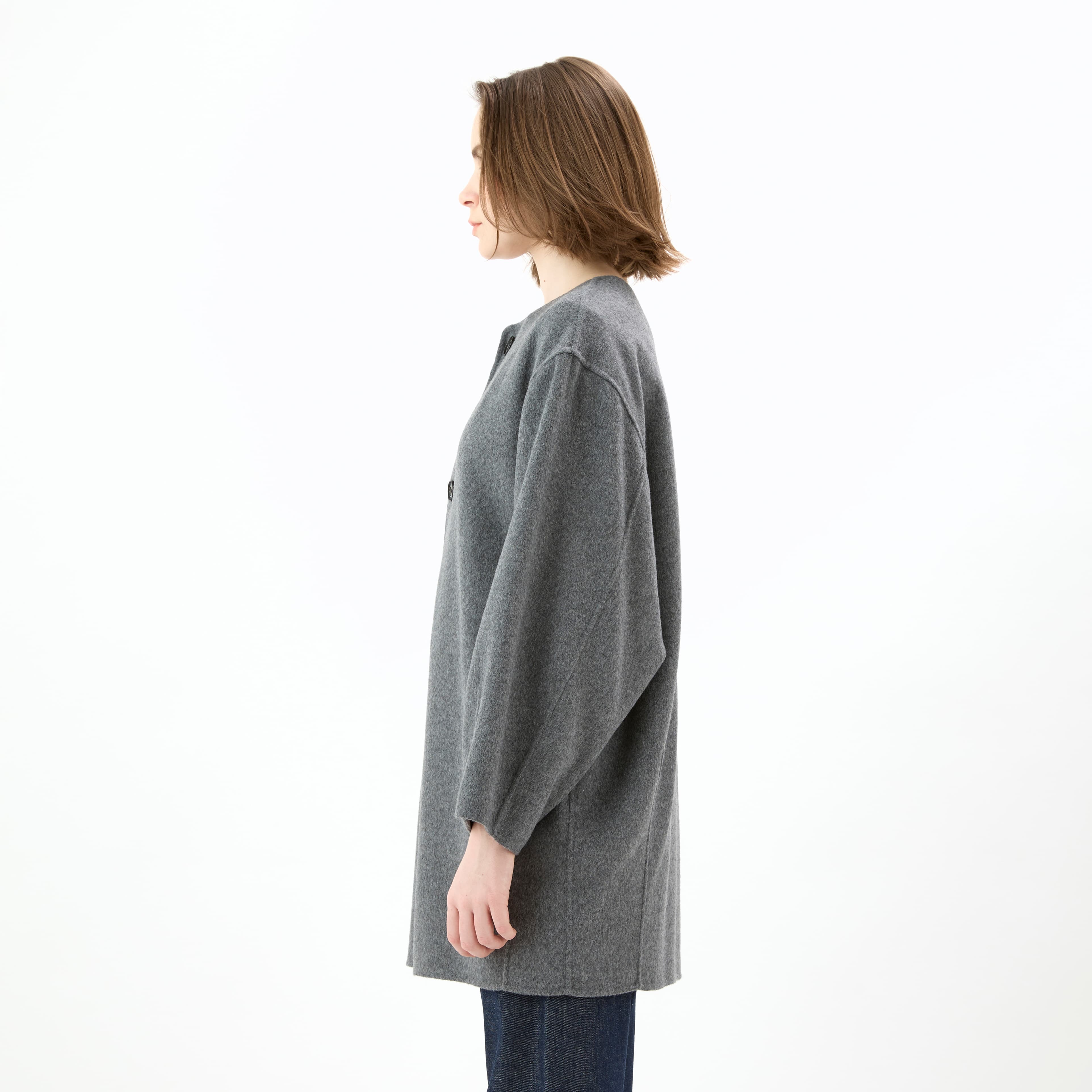 Women's River Wool Collarless Coat
