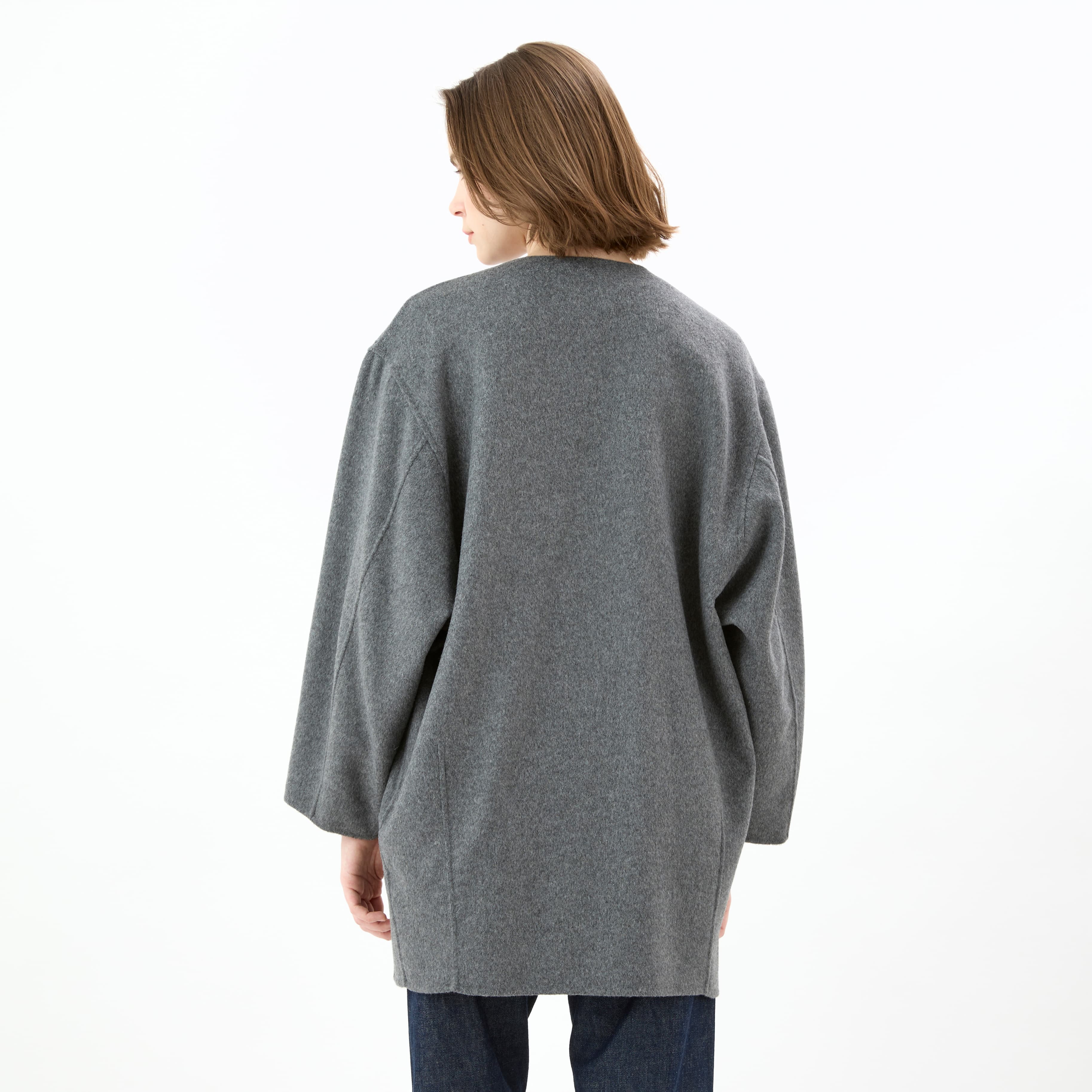 Women's River Wool Collarless Coat