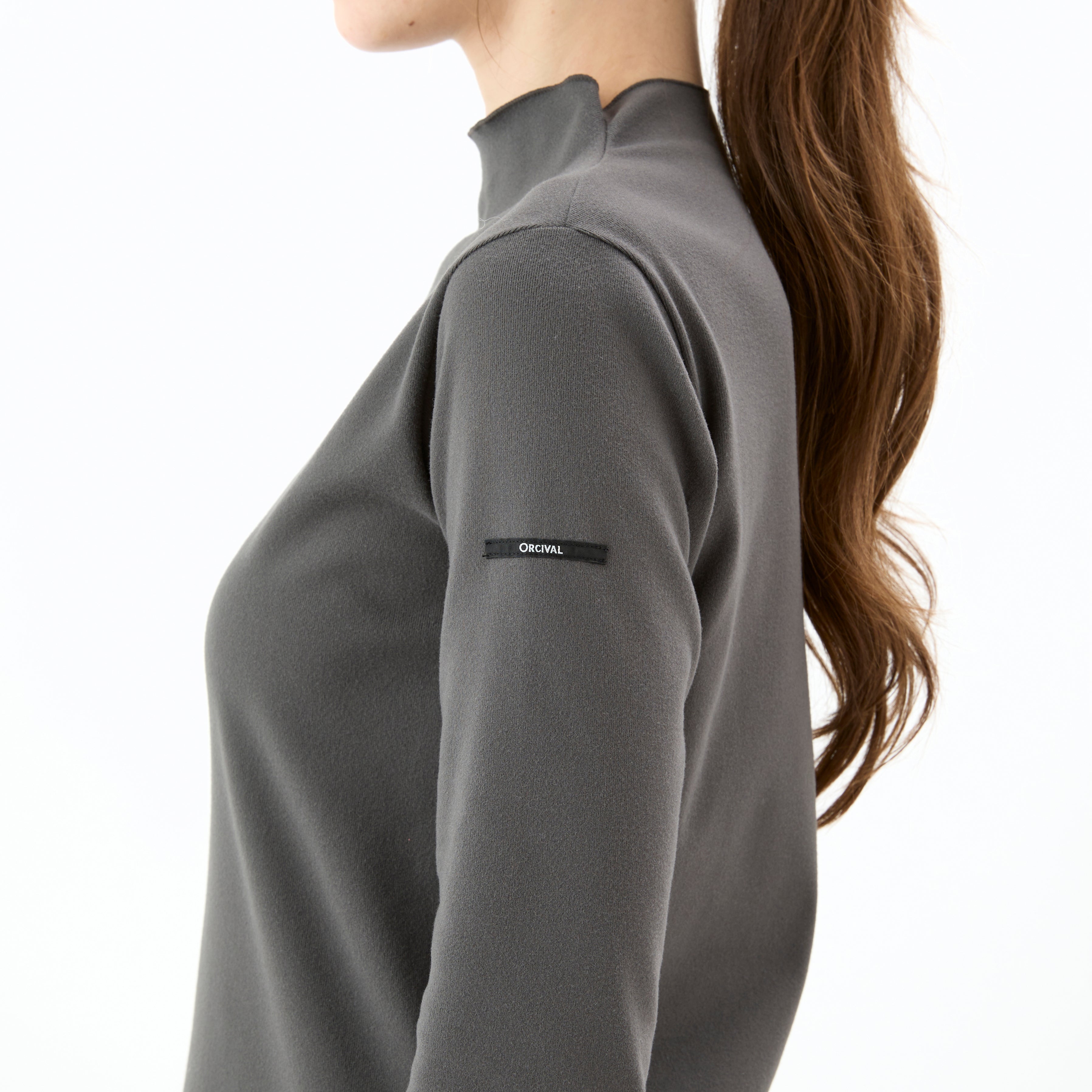 Women's Polyester Brushed Stretch Rib Bottle Neck Knit