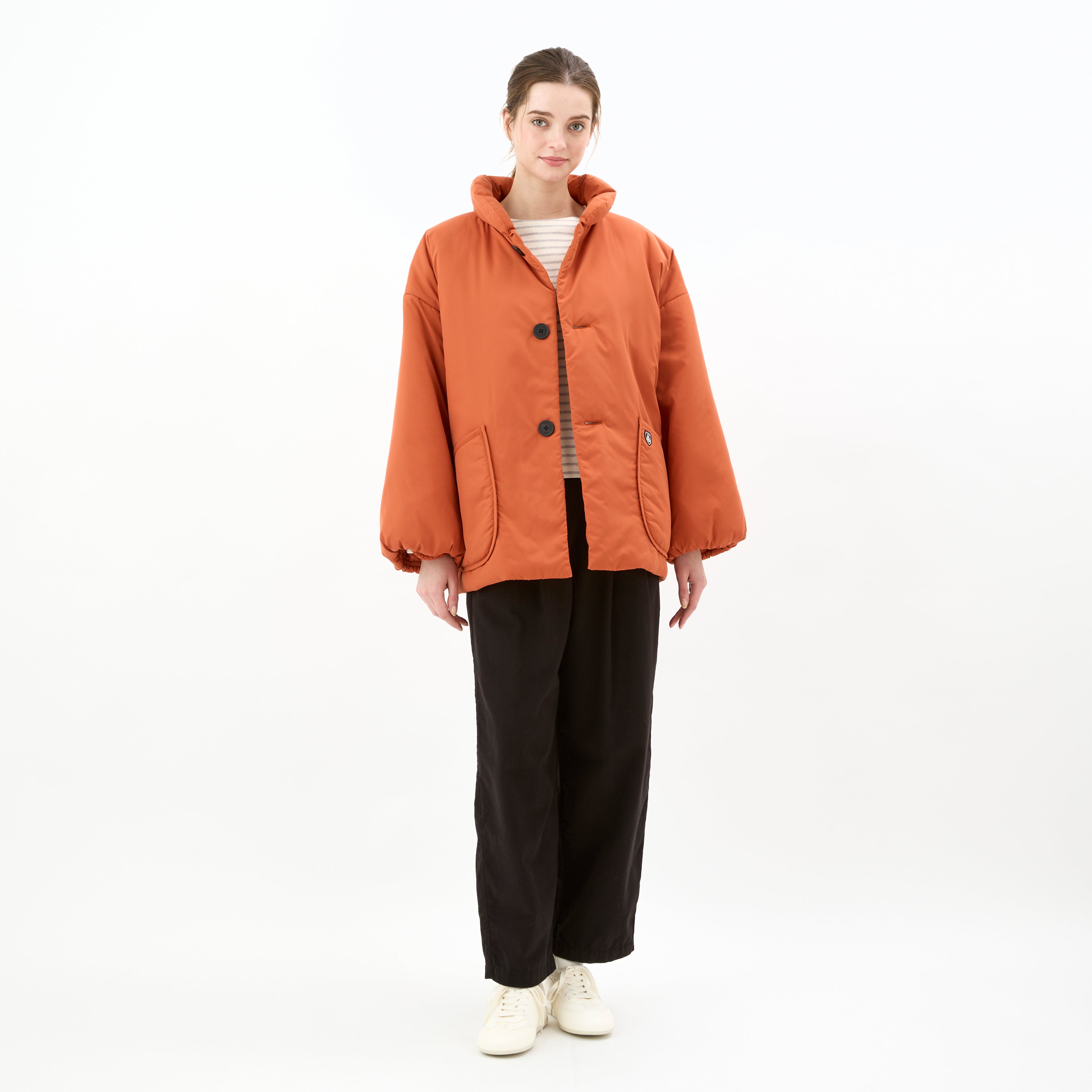 Women's Brushed Taffeta Stand Collar Blouson