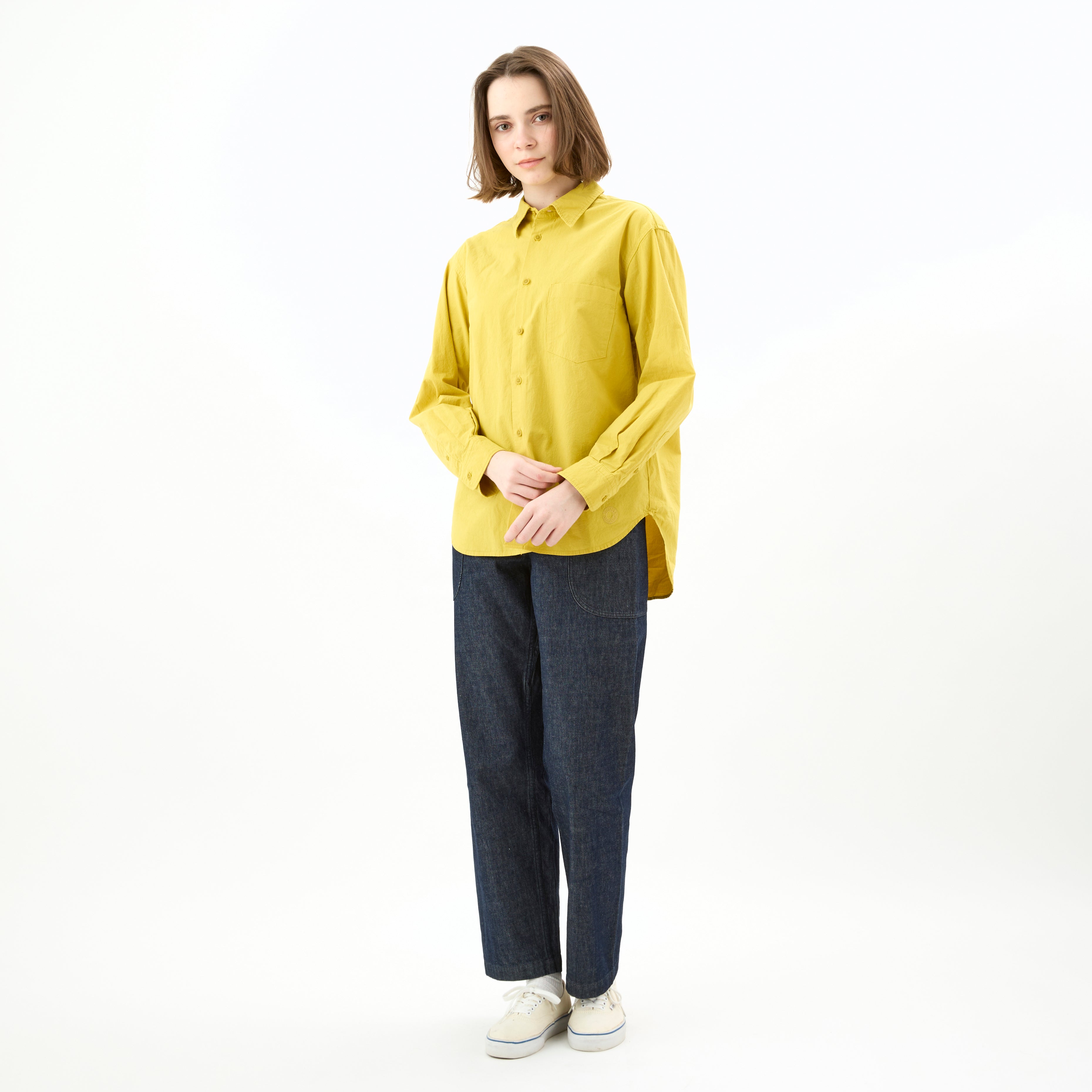 Garment Dye Poplin Regular Collar Shirt