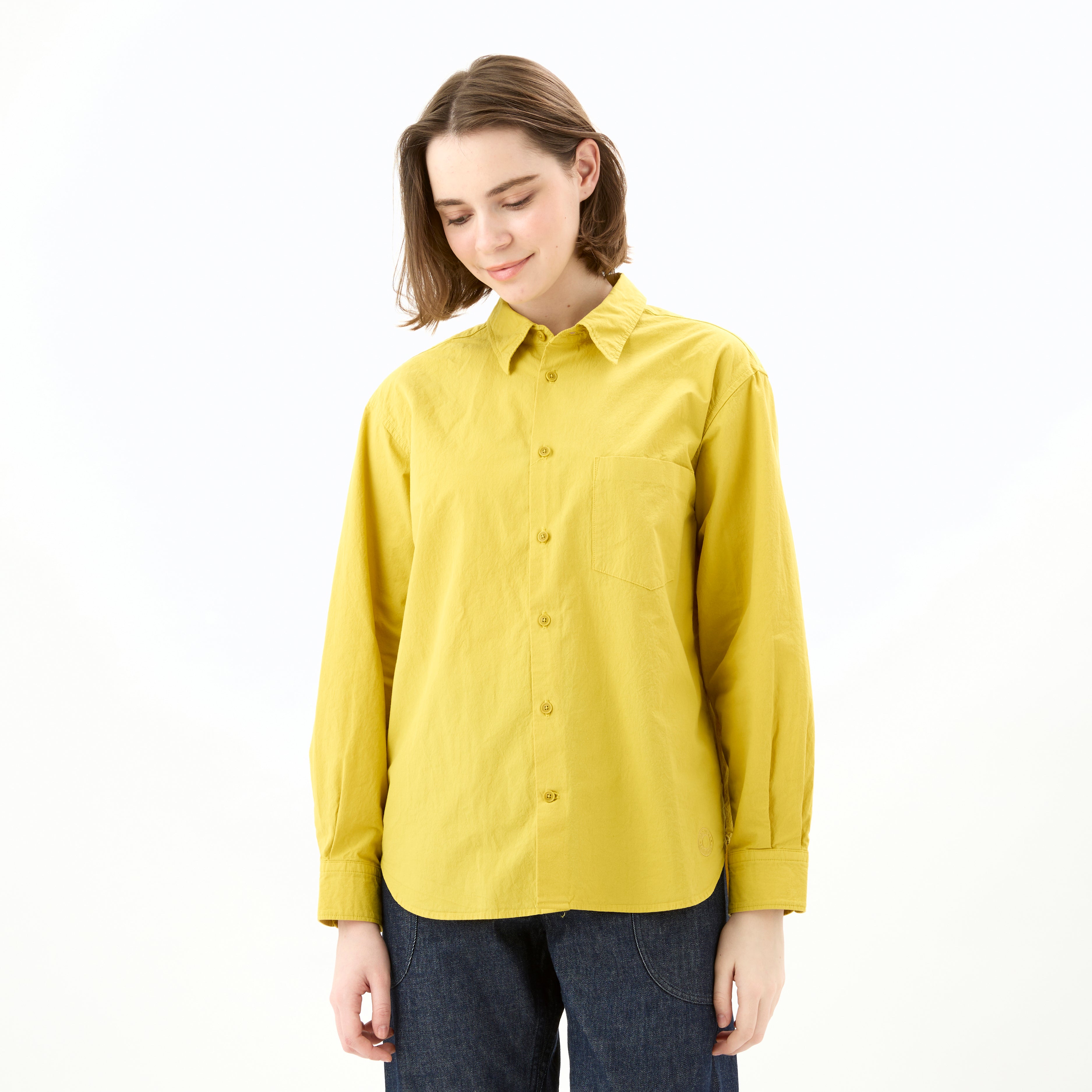 Garment Dye Poplin Regular Collar Shirt