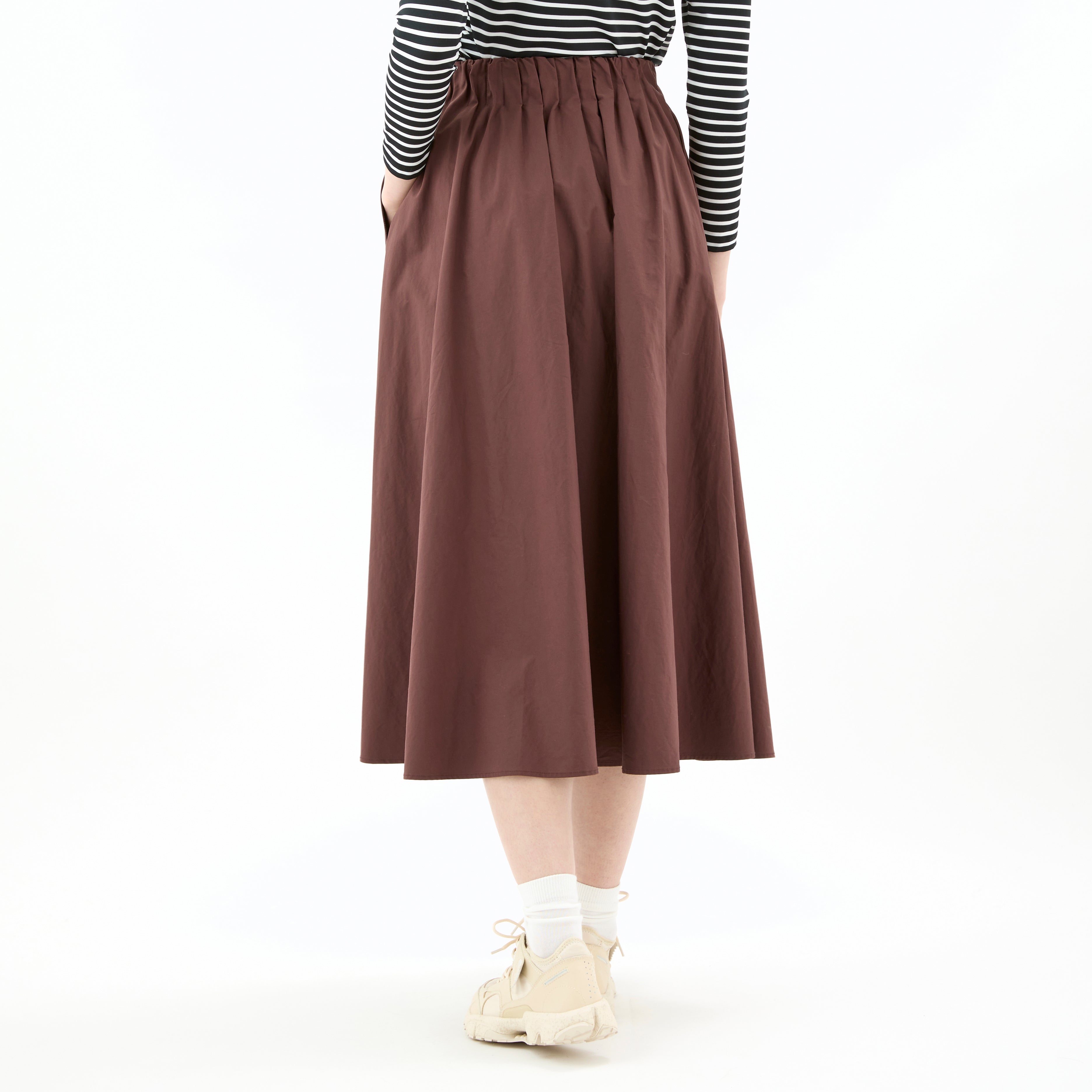 Women's Salt Shrinking Burberry Waist Gather Skirt
