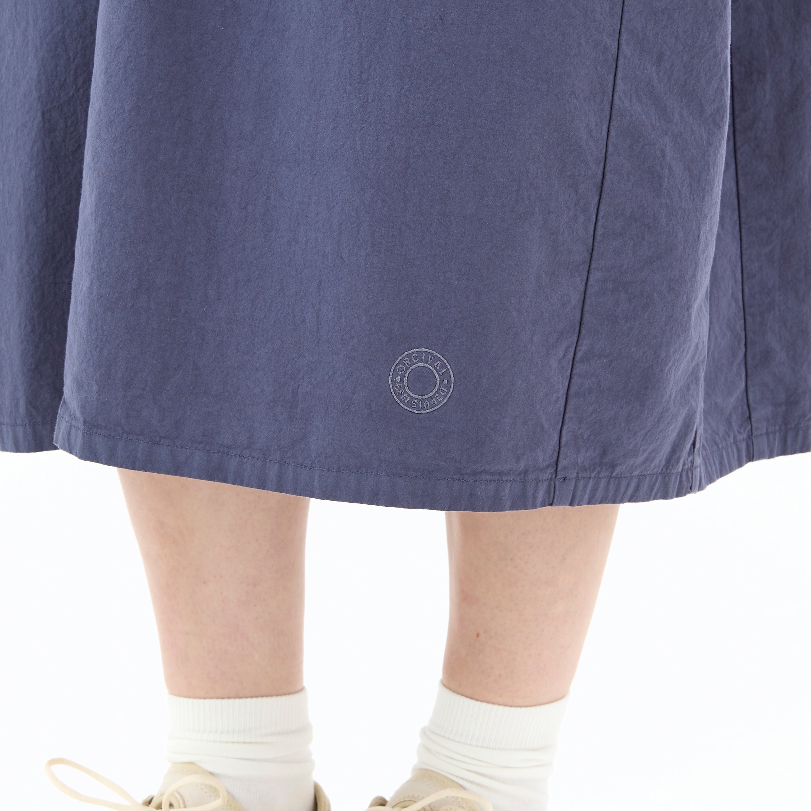 Women's Garment Dye Poplin V-Neck Dress