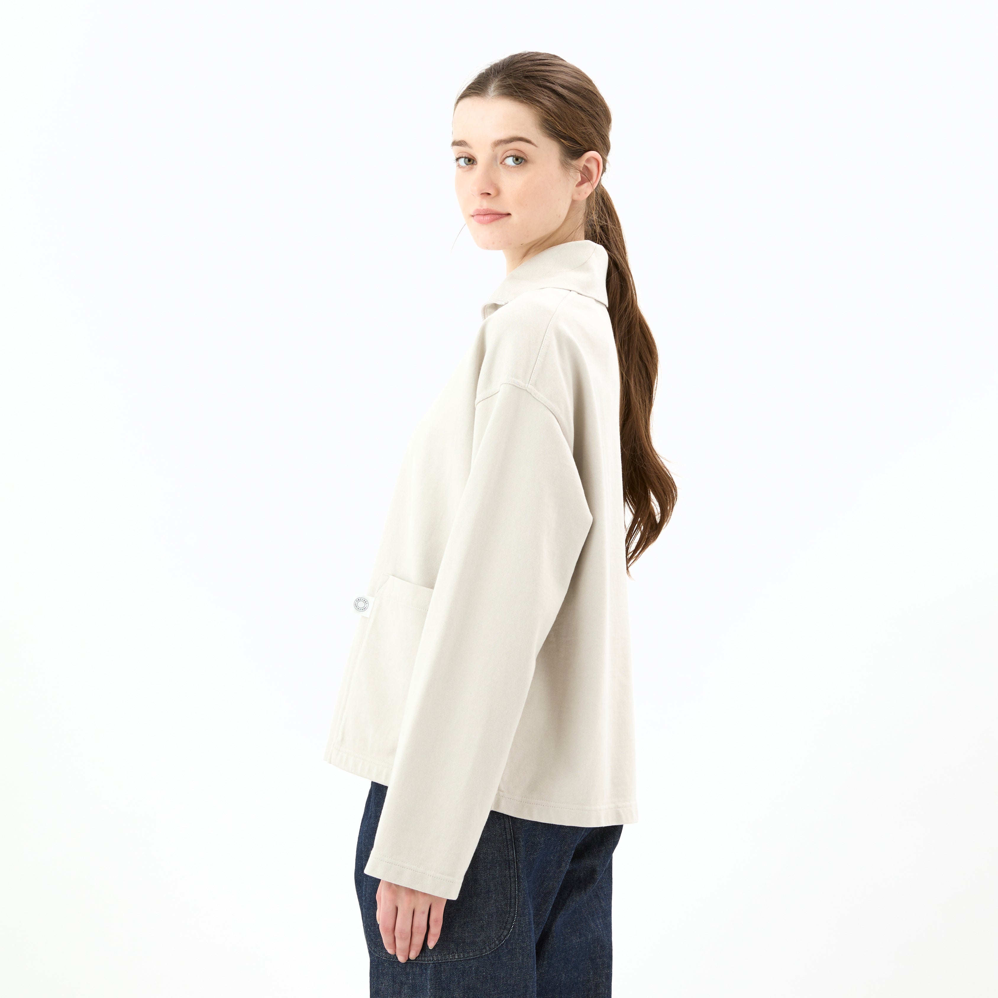 Cotton Heavy Jersey Half Zip Pullover