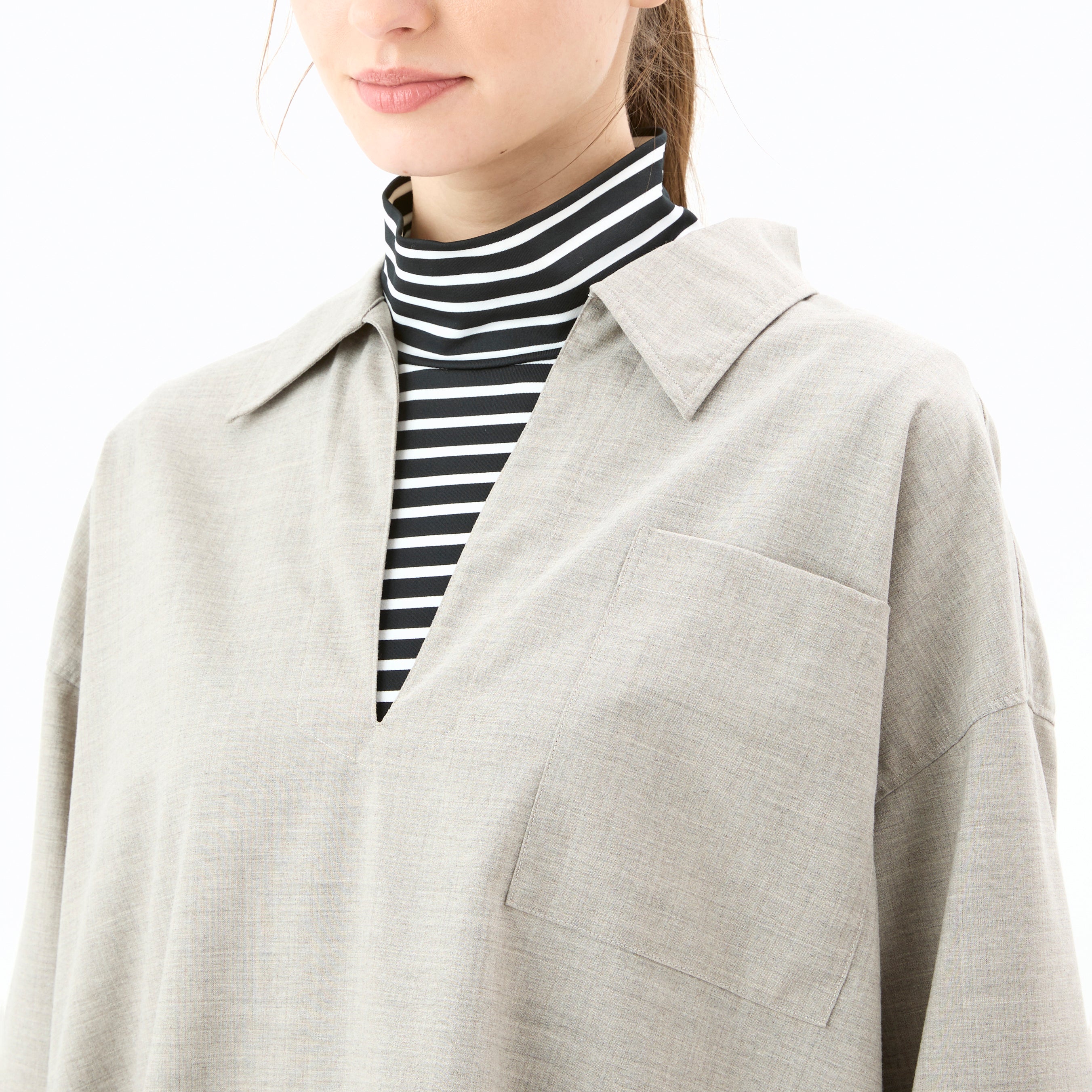 Women's Stretch Broad Long Shirt
