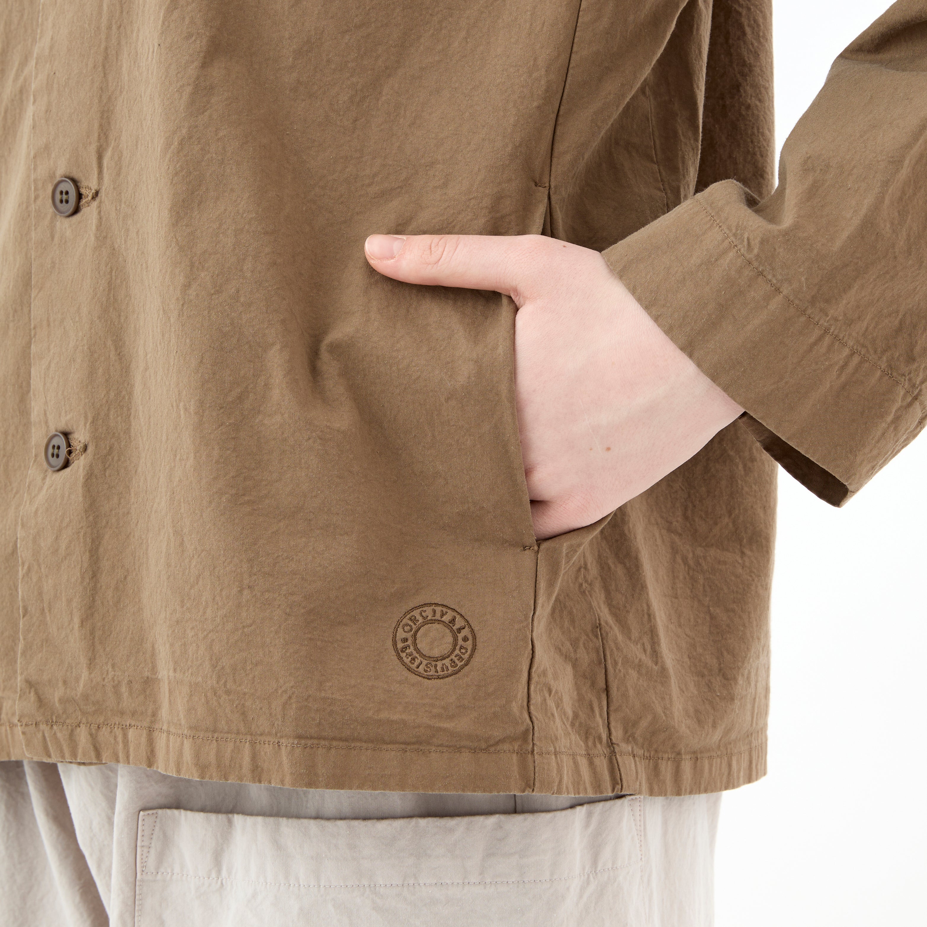 Garment Dye Twill Dump Collarless Shirt