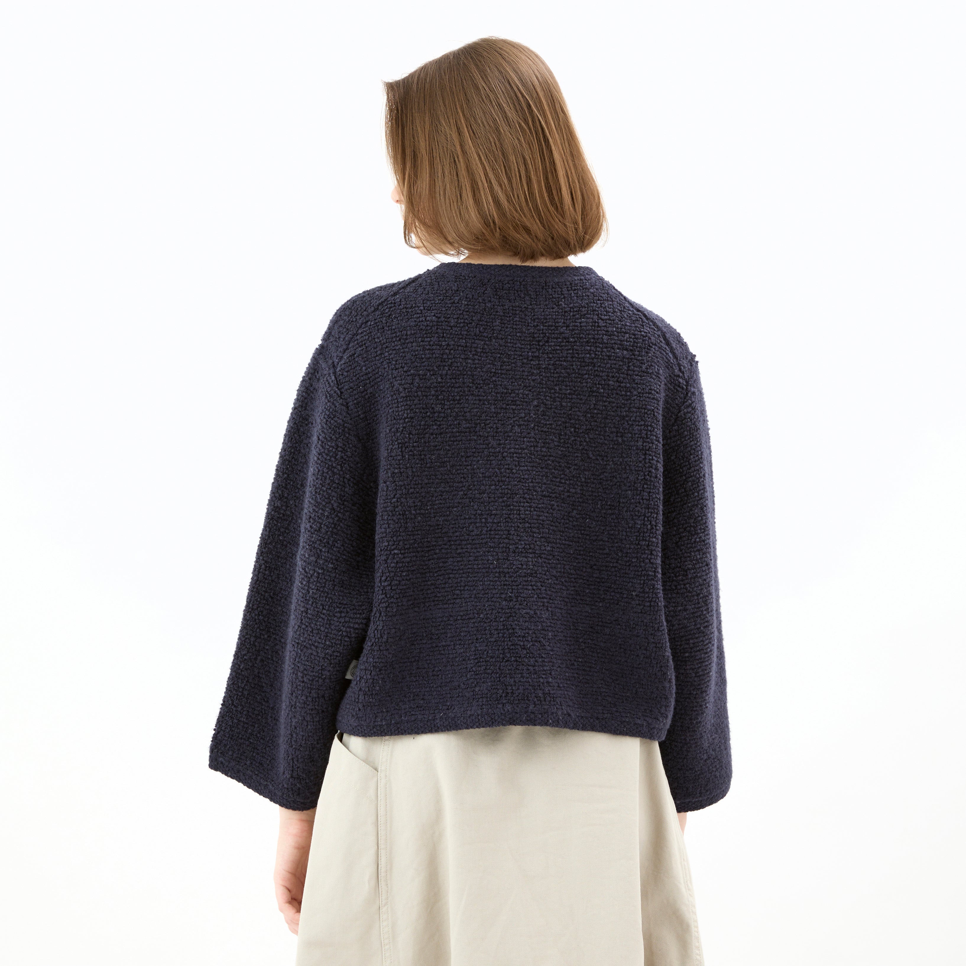 Women's Pile Knit Boucle Cardigan