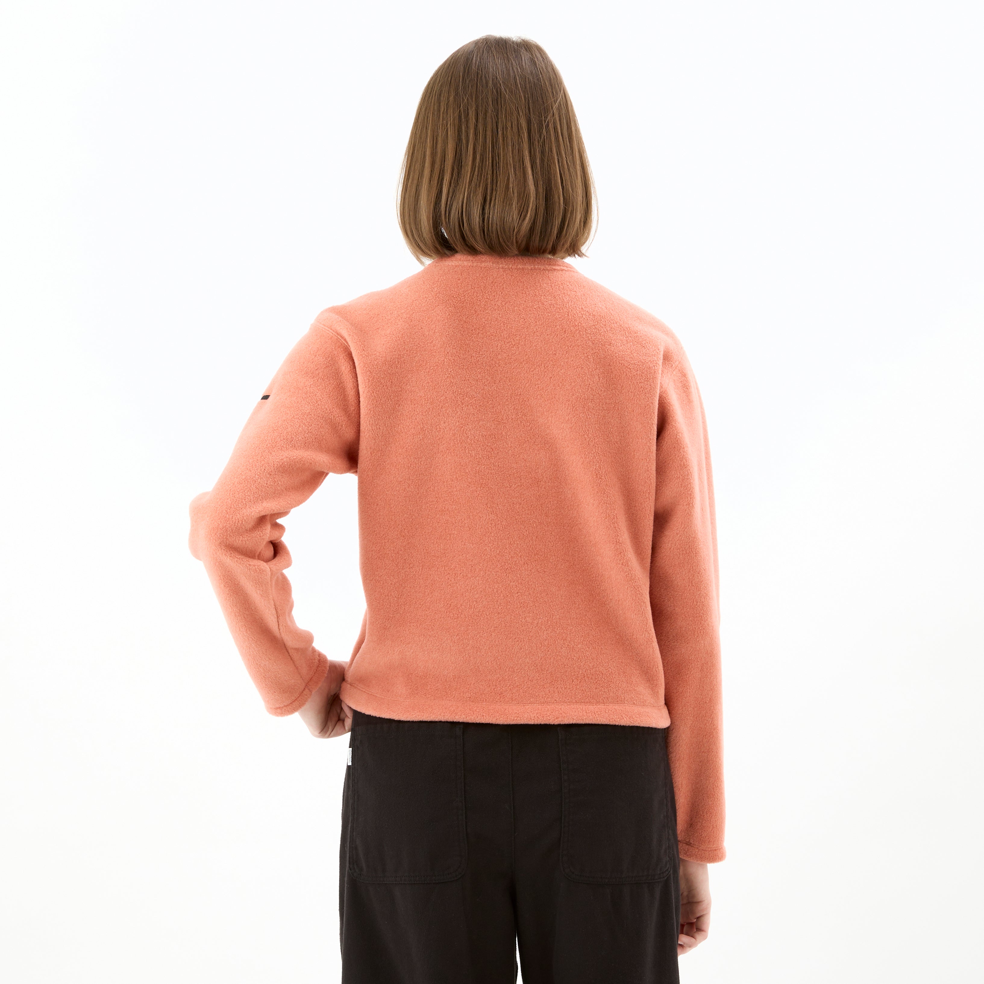 Women's Fleece Crew Neck Cardigan