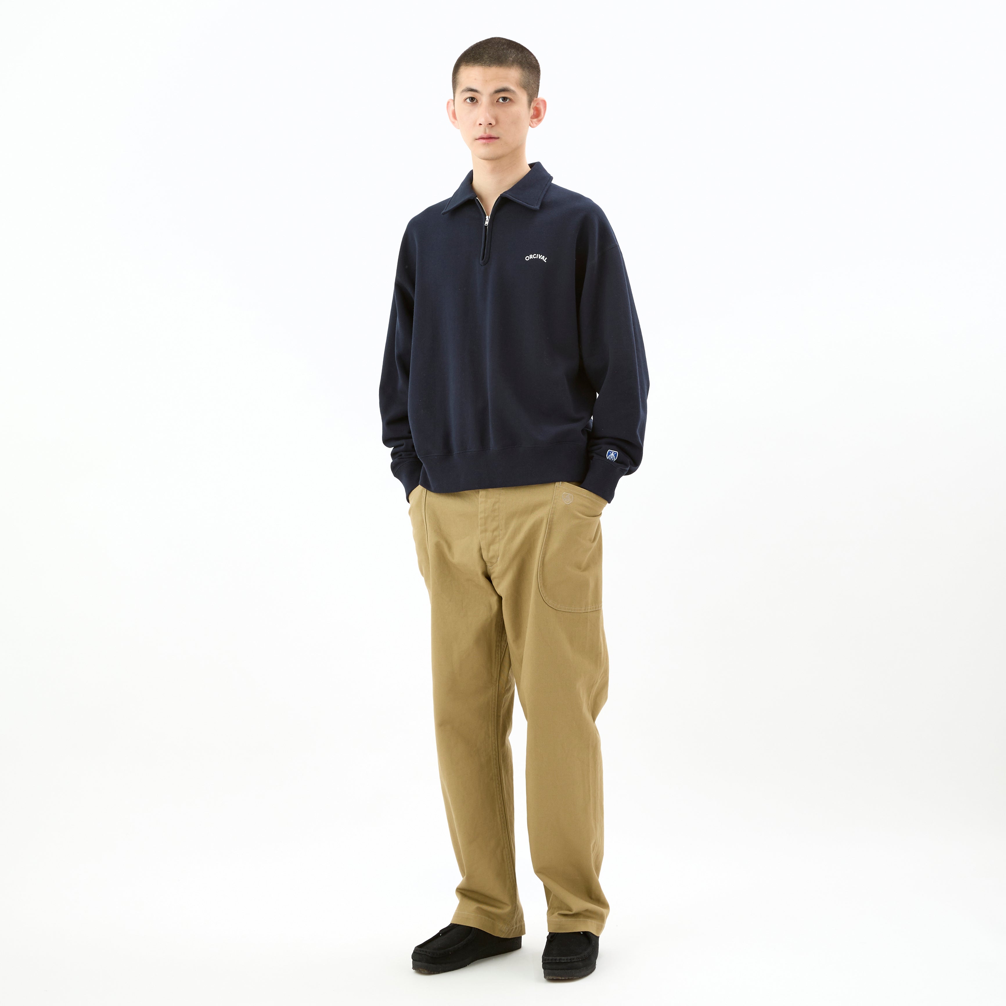Men's Light French Terry Half Zip Sweat