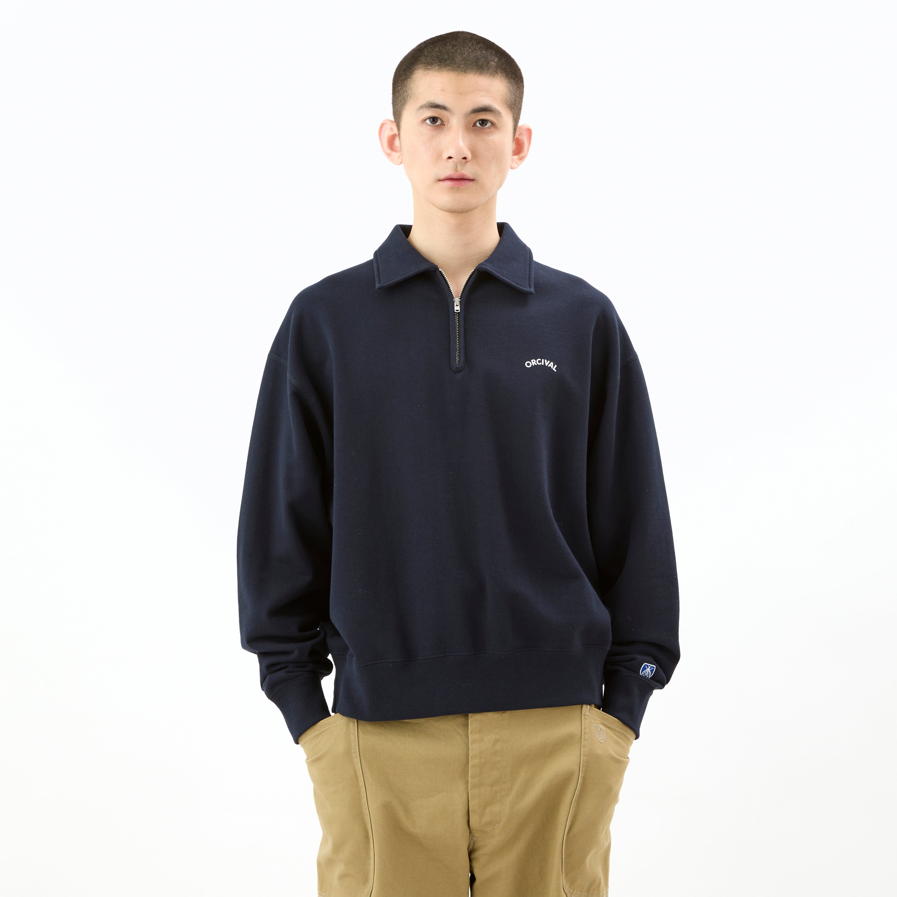 Men's Light French Terry Half Zip Sweat