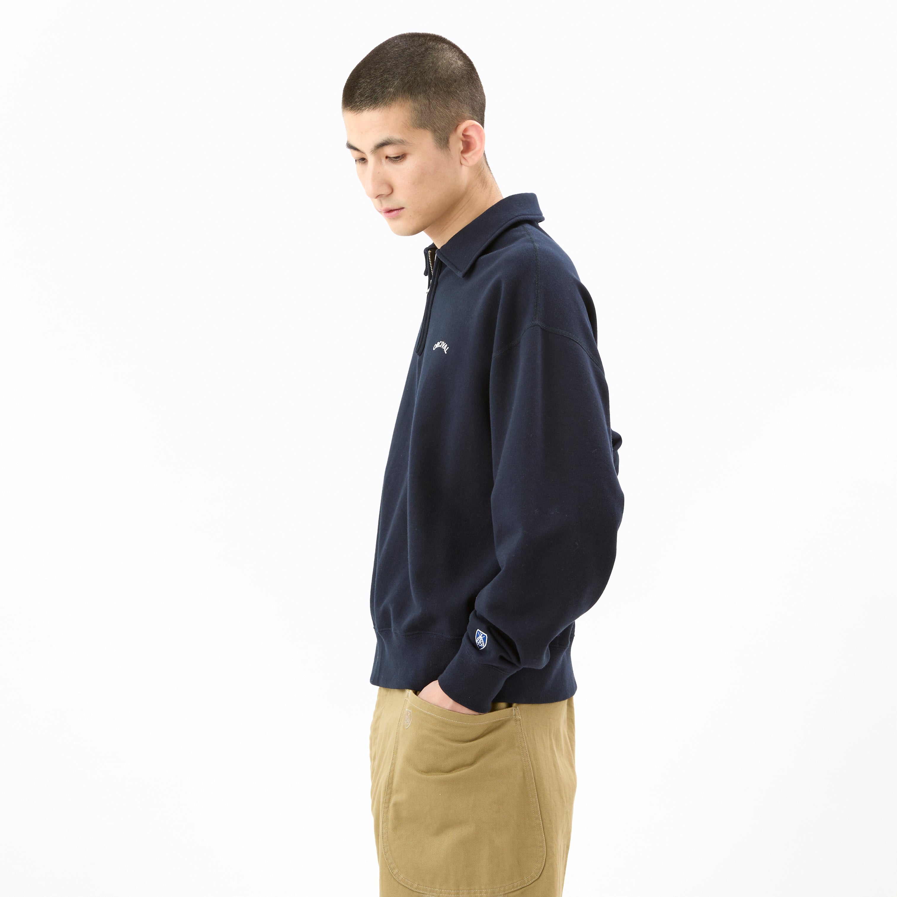 Men's Light French Terry Half Zip Sweat