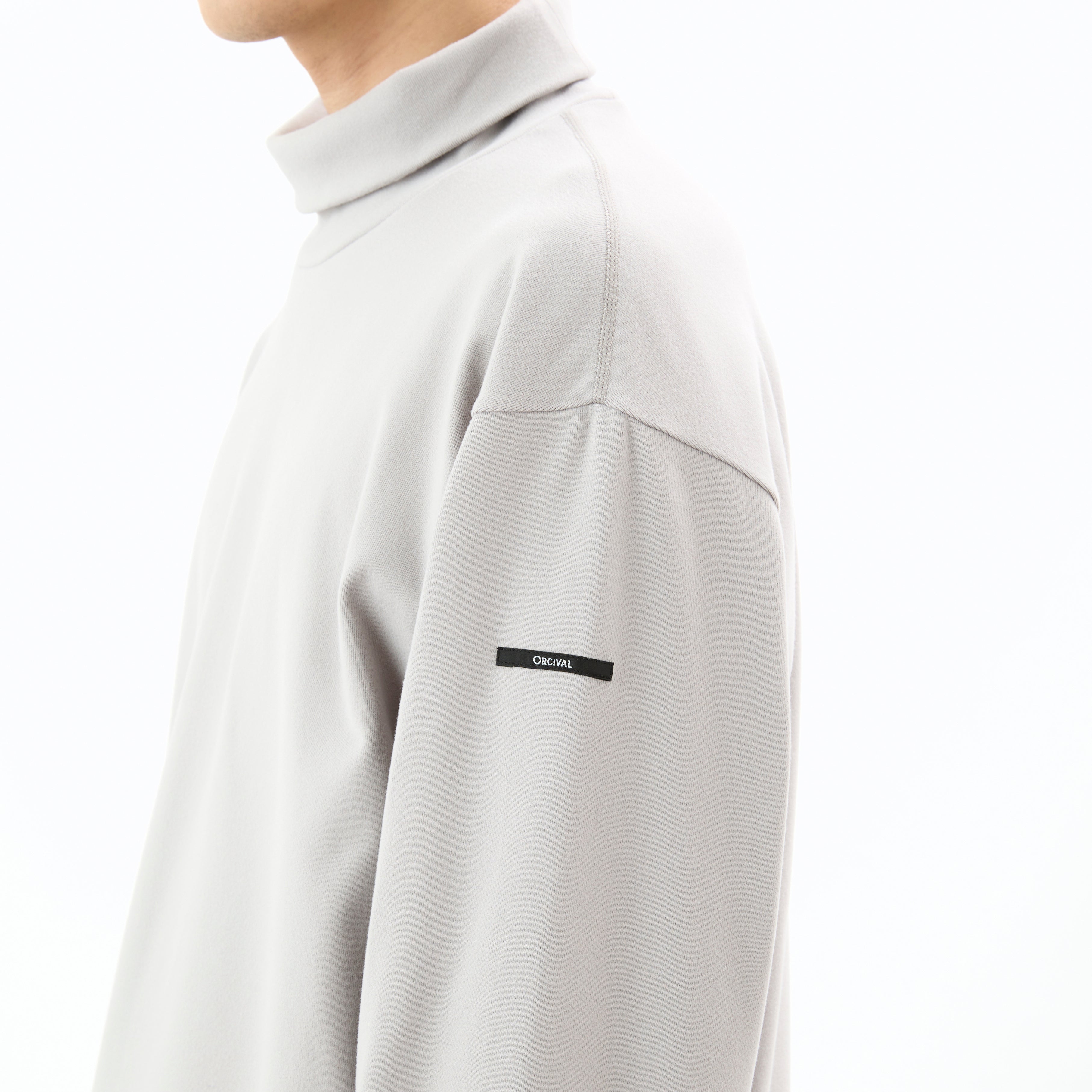 Men's Polyester Brushed Stretch Rib High Neck Knit