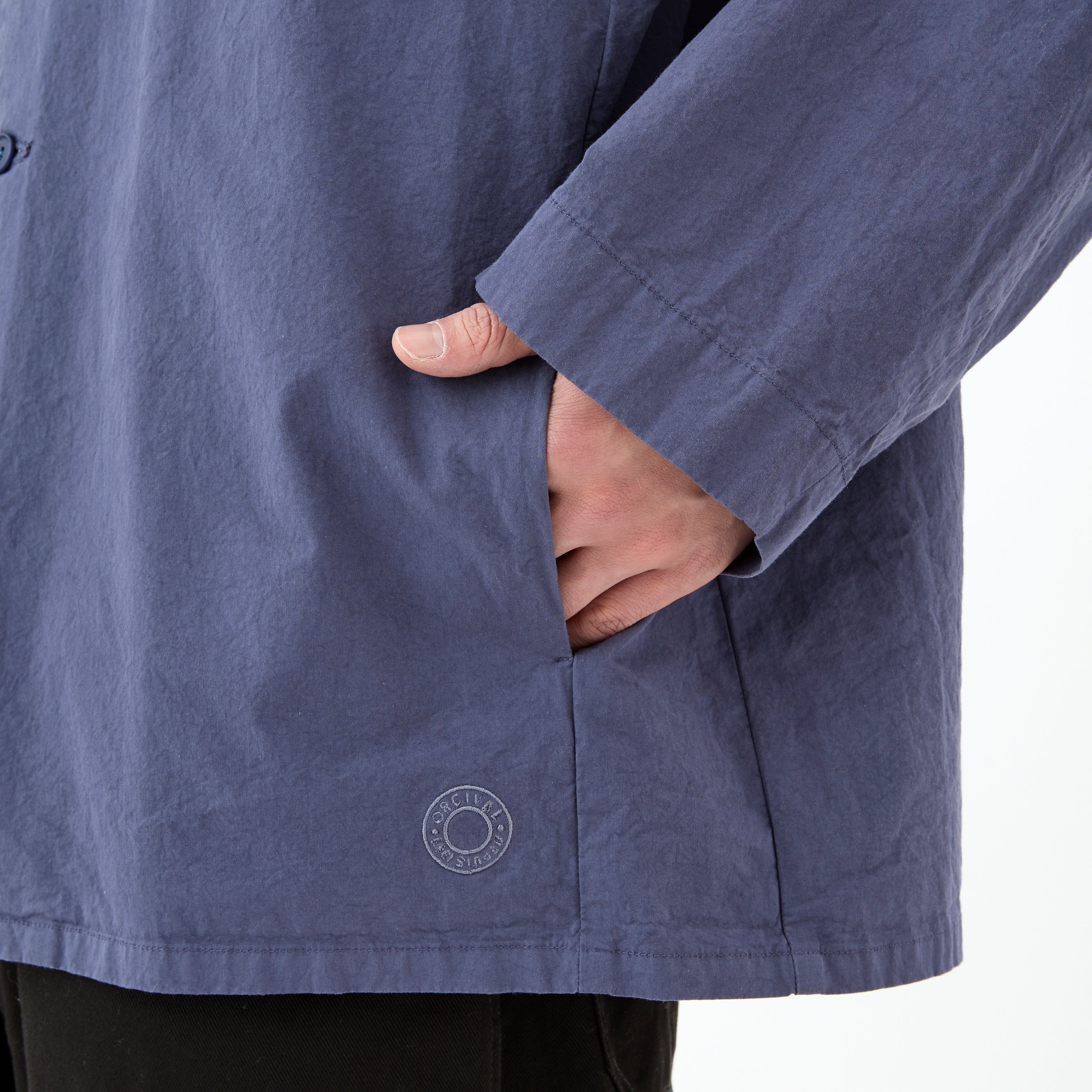 Garment Dye Twill Dump Collarless Shirt