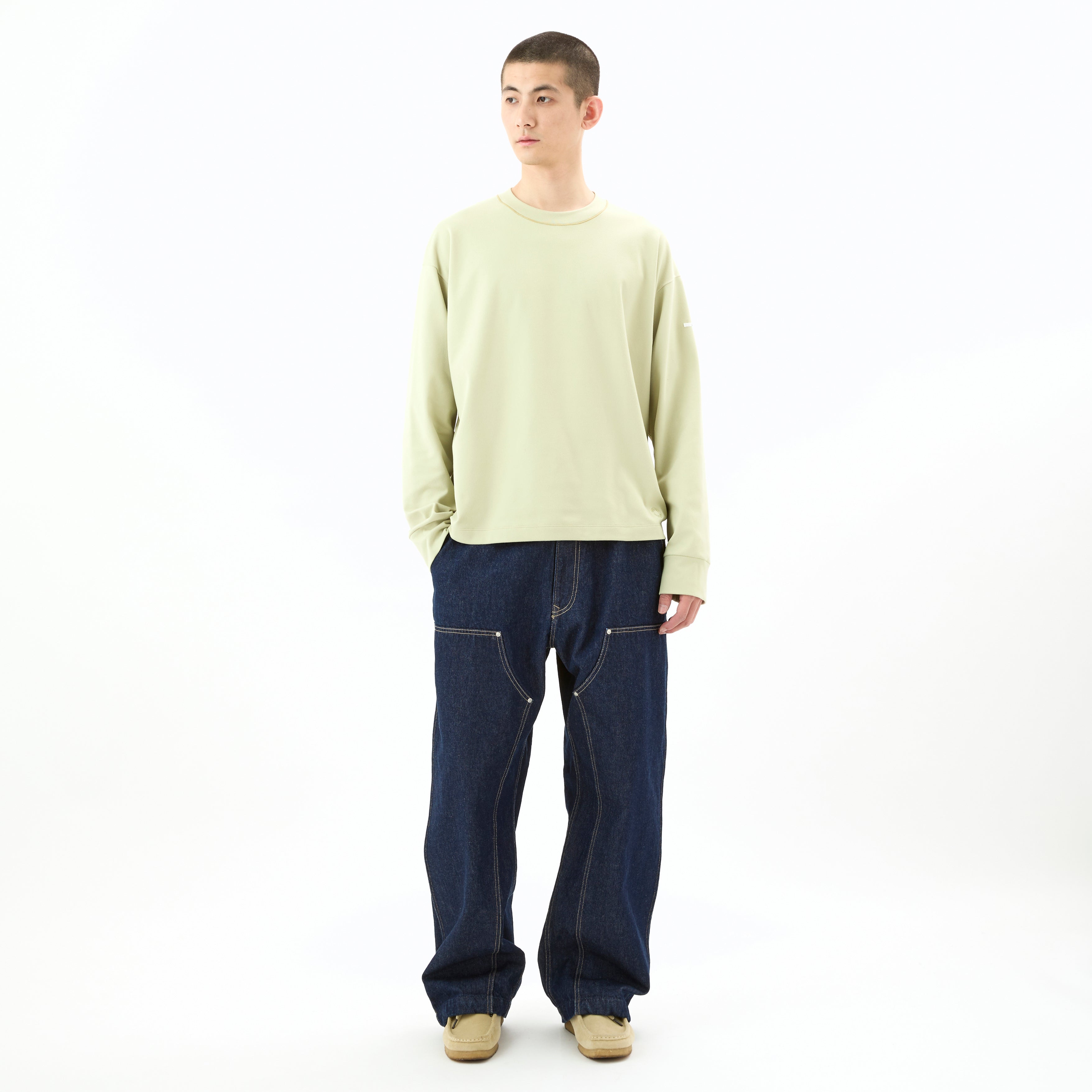 Men's Denim Double Knee Easy Pants