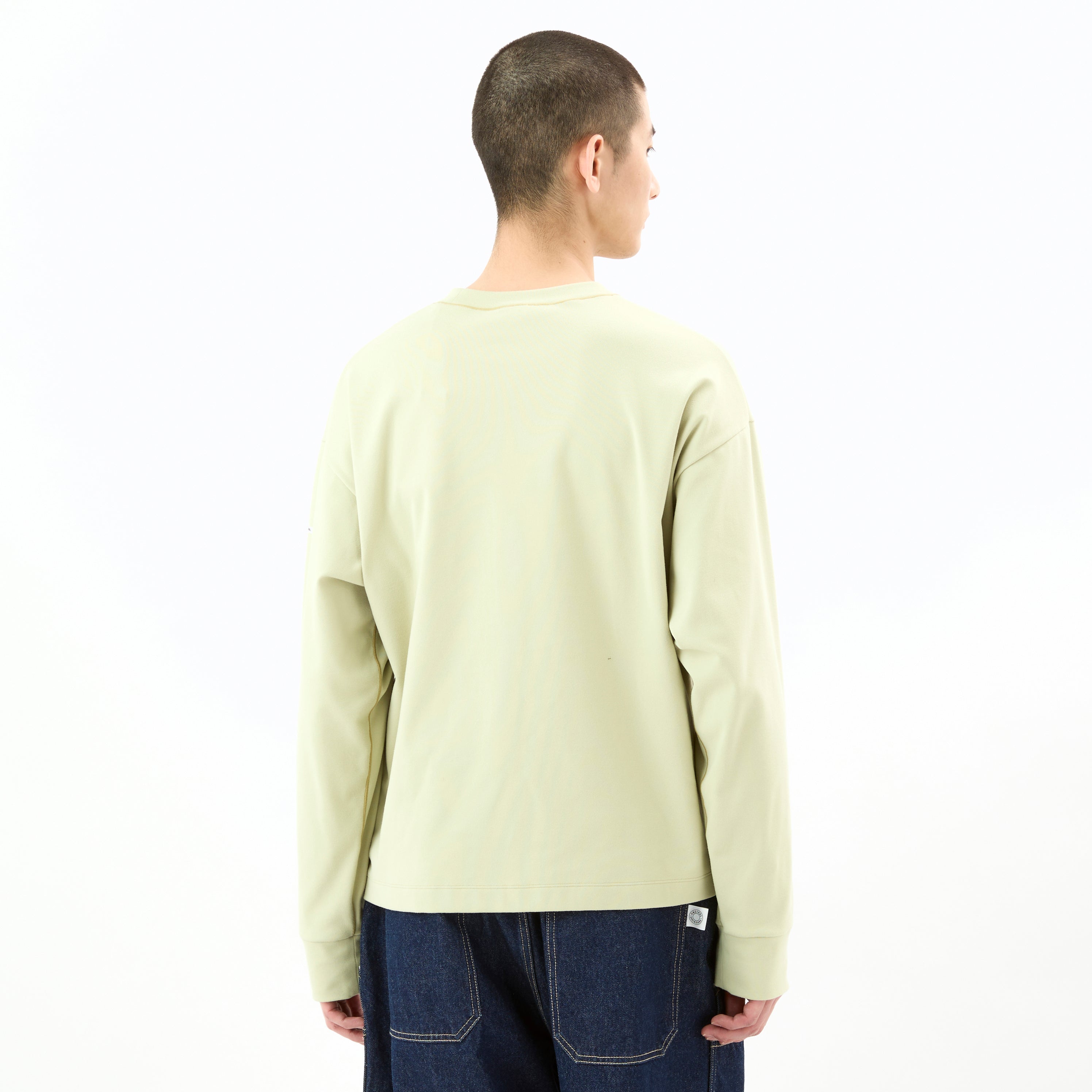 Men's Polyester Brushed Stretch Rib Crew Neck Knit