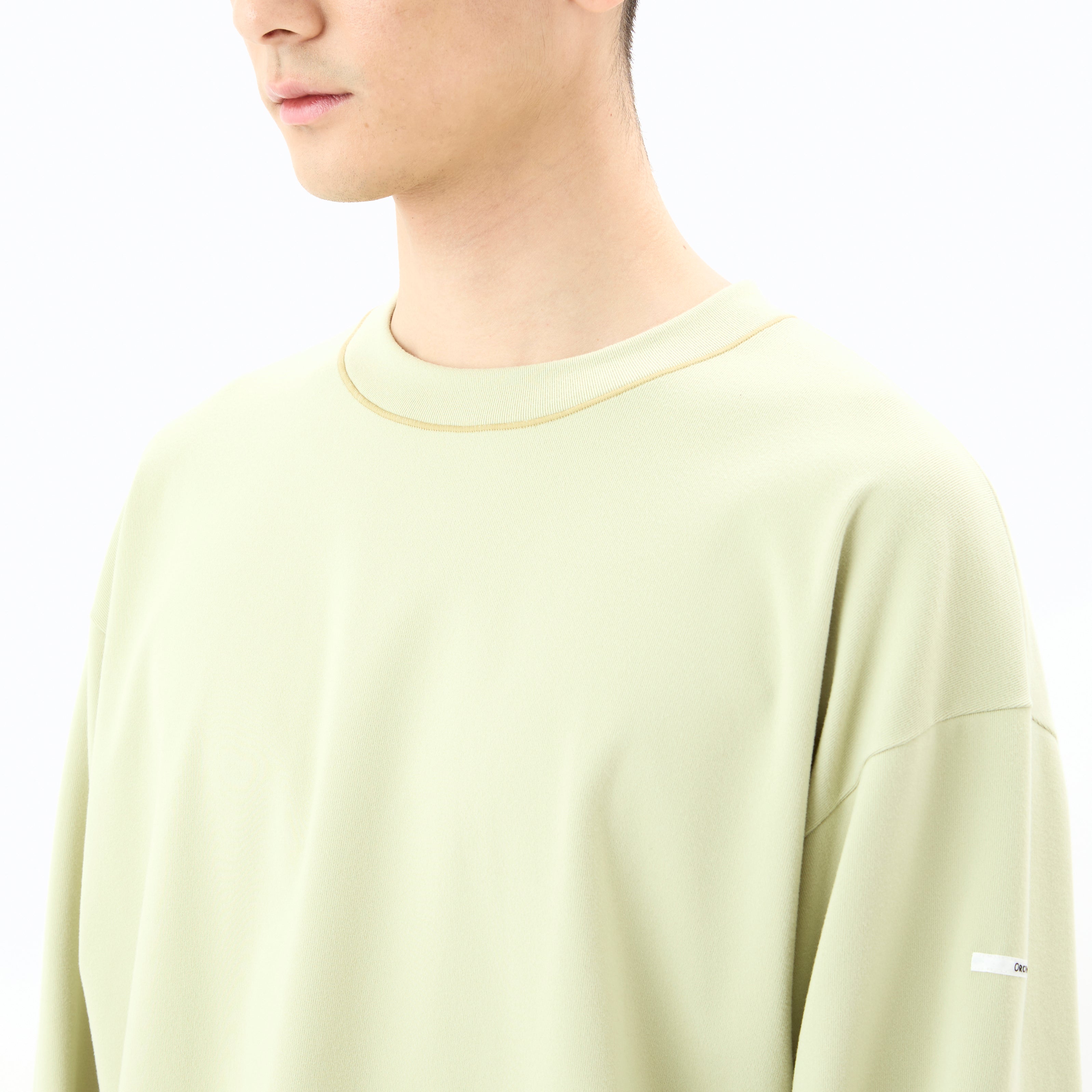Men's Polyester Brushed Stretch Rib Crew Neck Knit