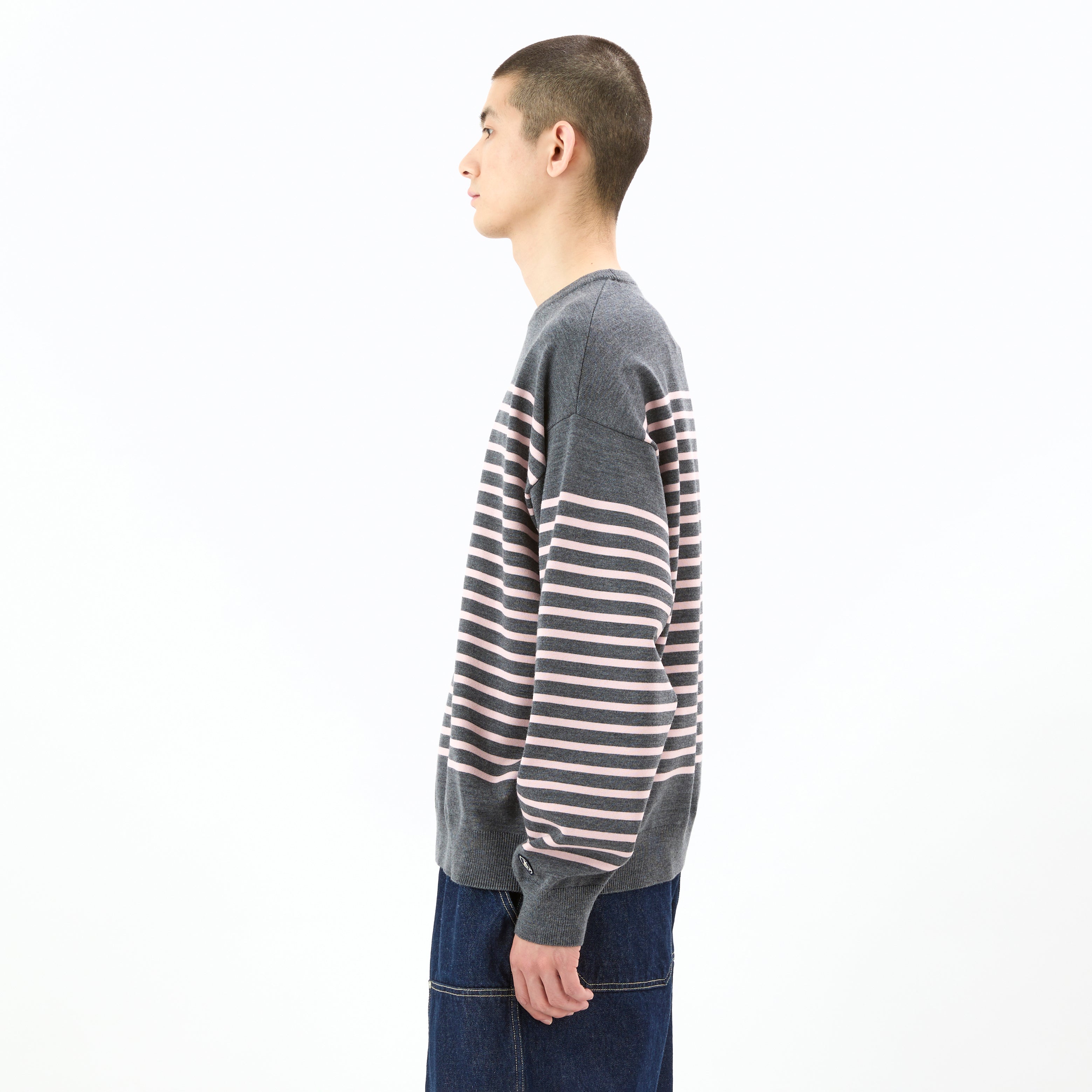 Men's Wool Plating Crew Neck Knit