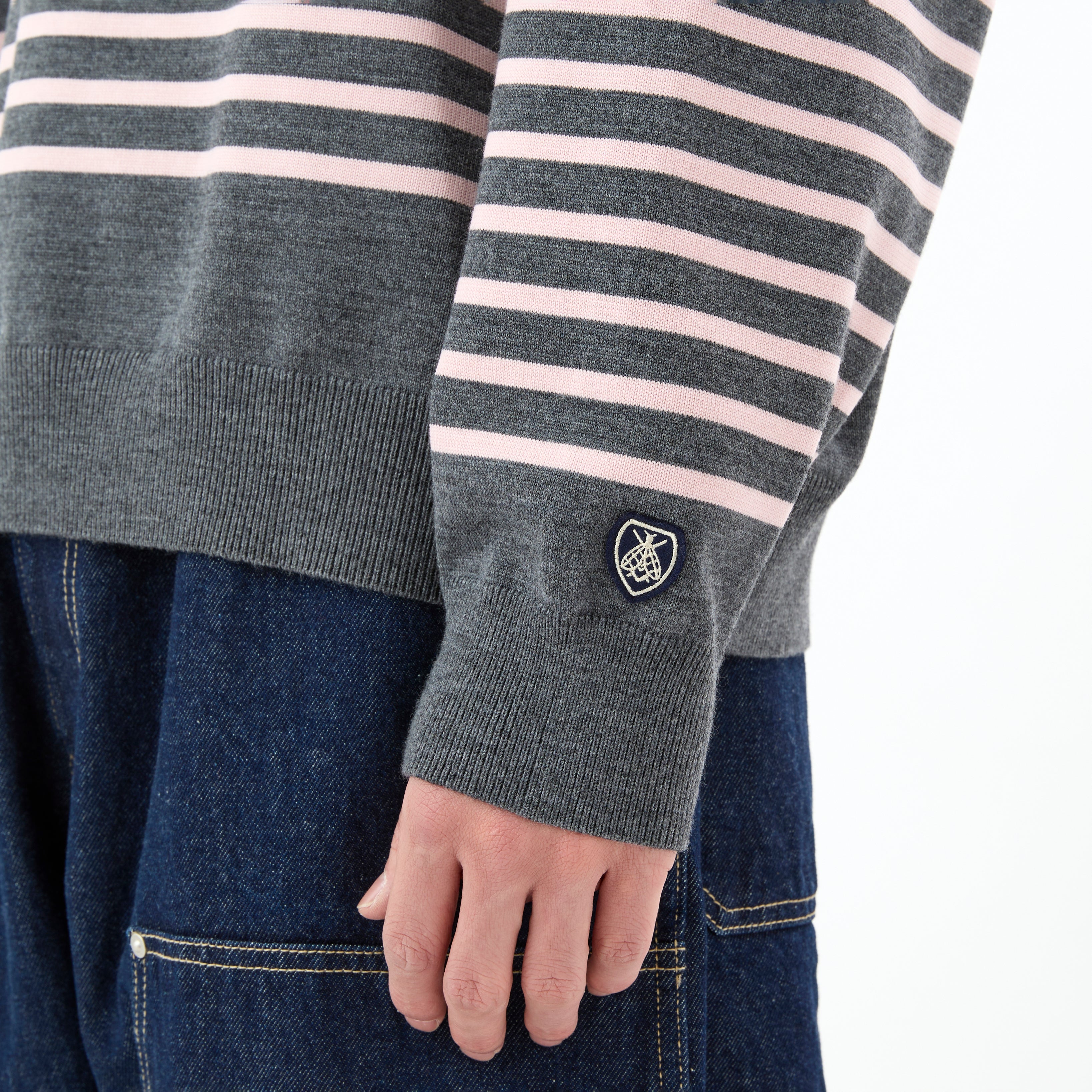 Men's Wool Plating Crew Neck Knit