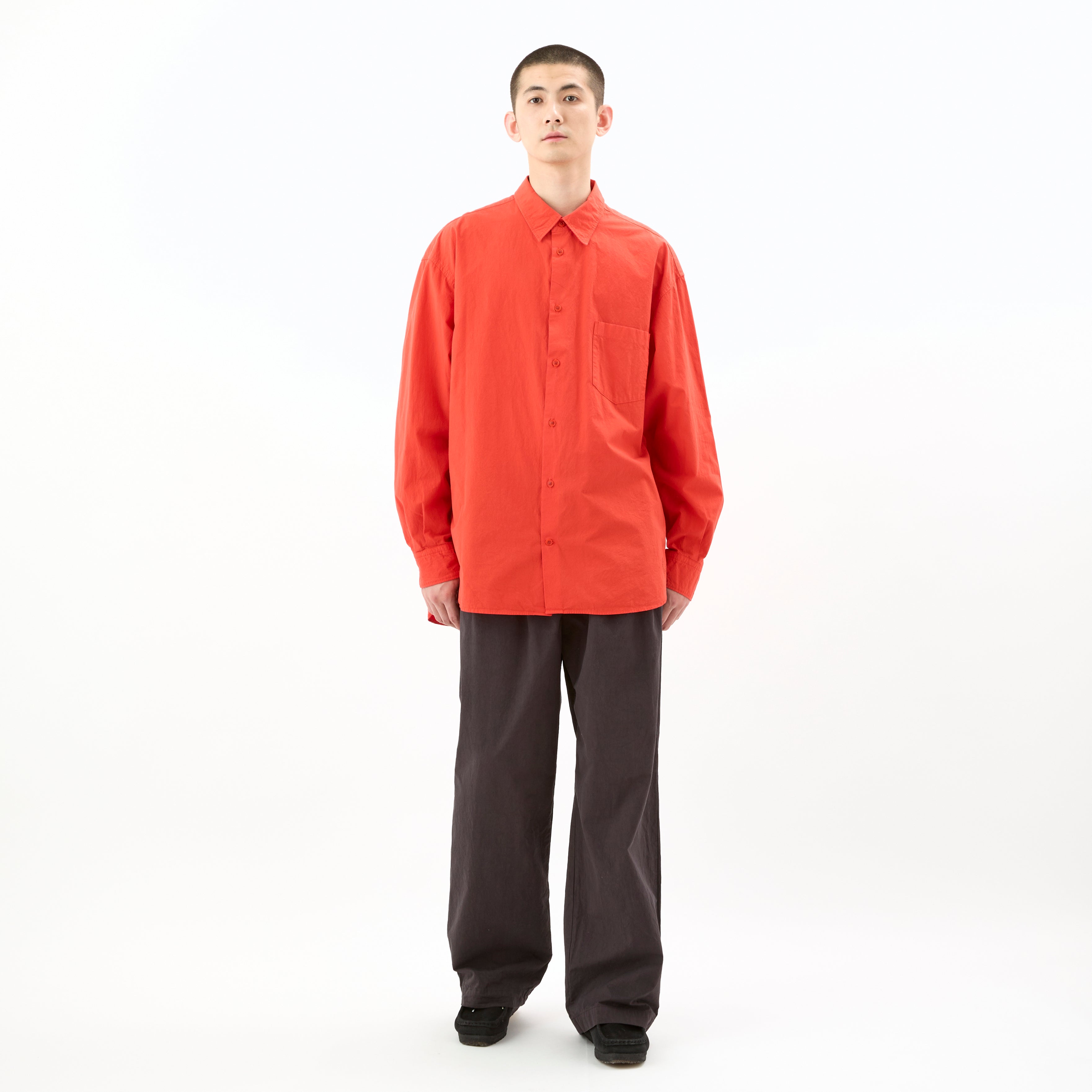 Garment Dye Poplin Regular Collar Shirt