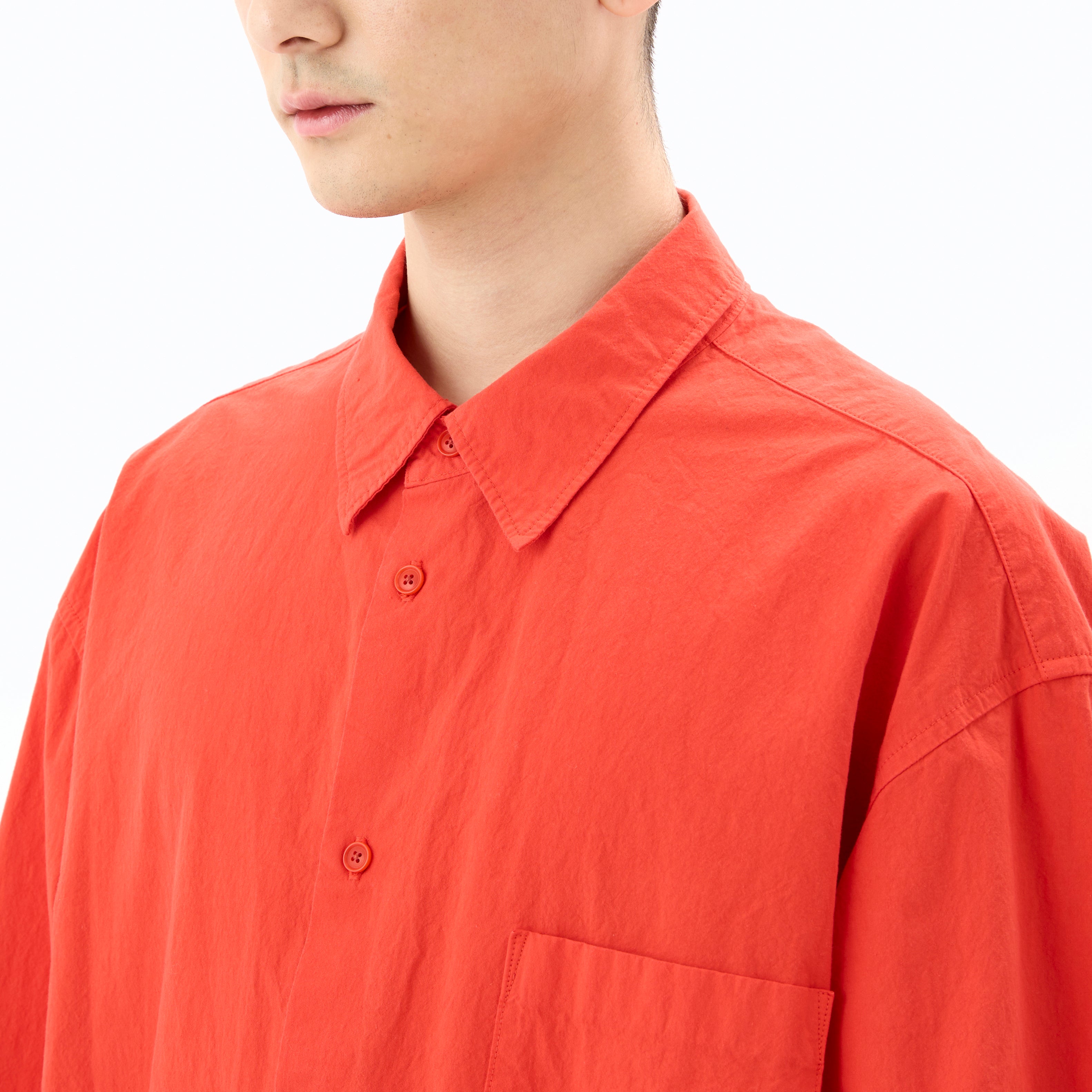 Garment Dye Poplin Regular Collar Shirt
