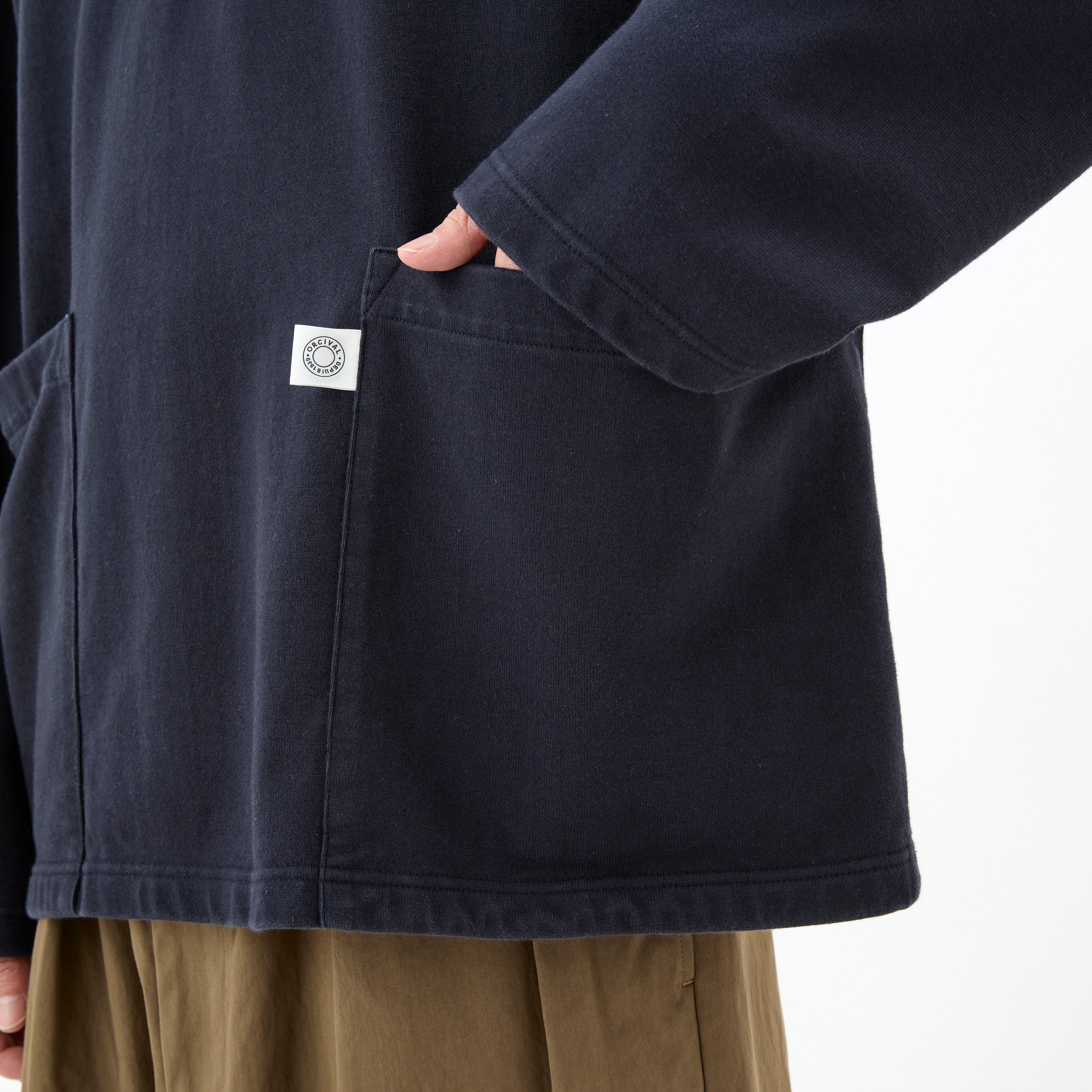 Cotton Heavy Jersey Half Zip Pullover