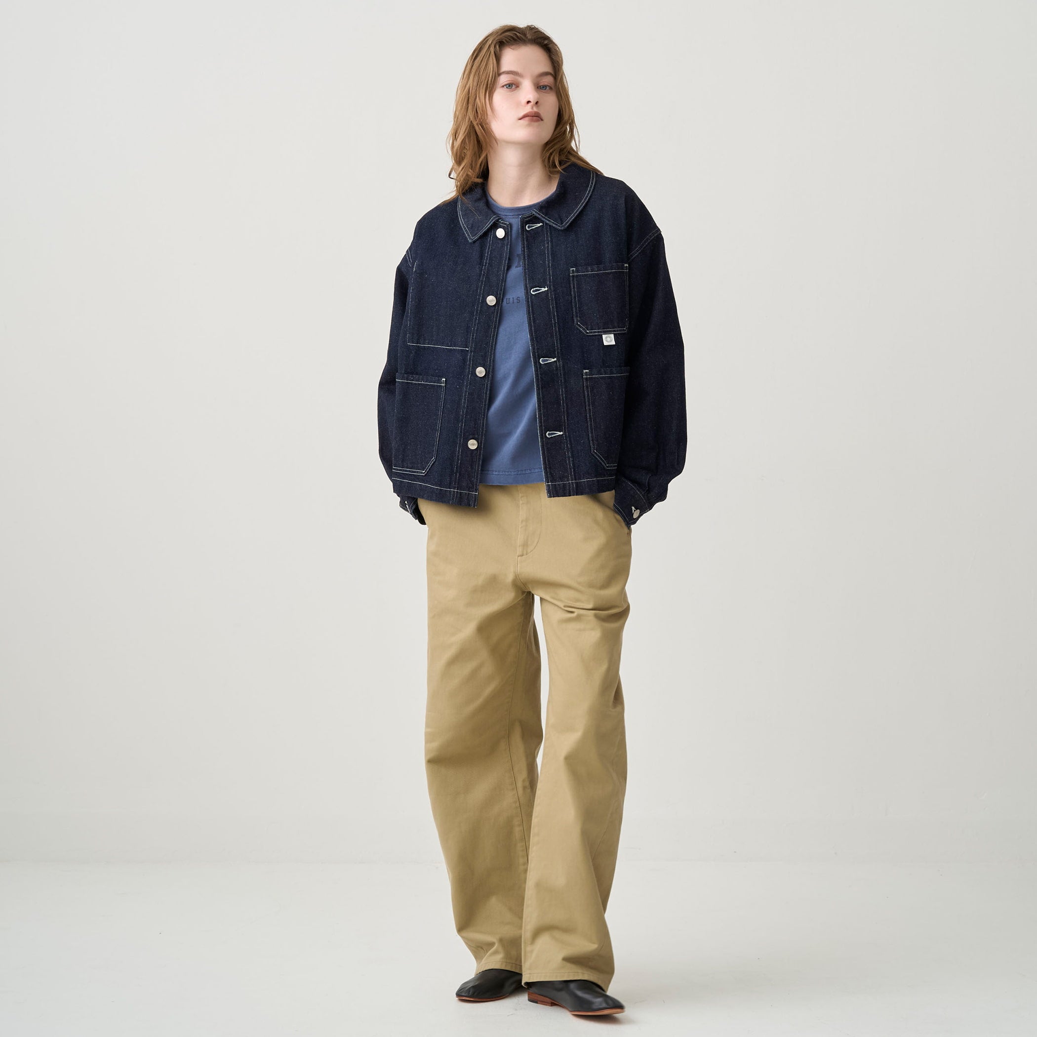 Women's Cotton Hemp Denim Coveralls Jacket