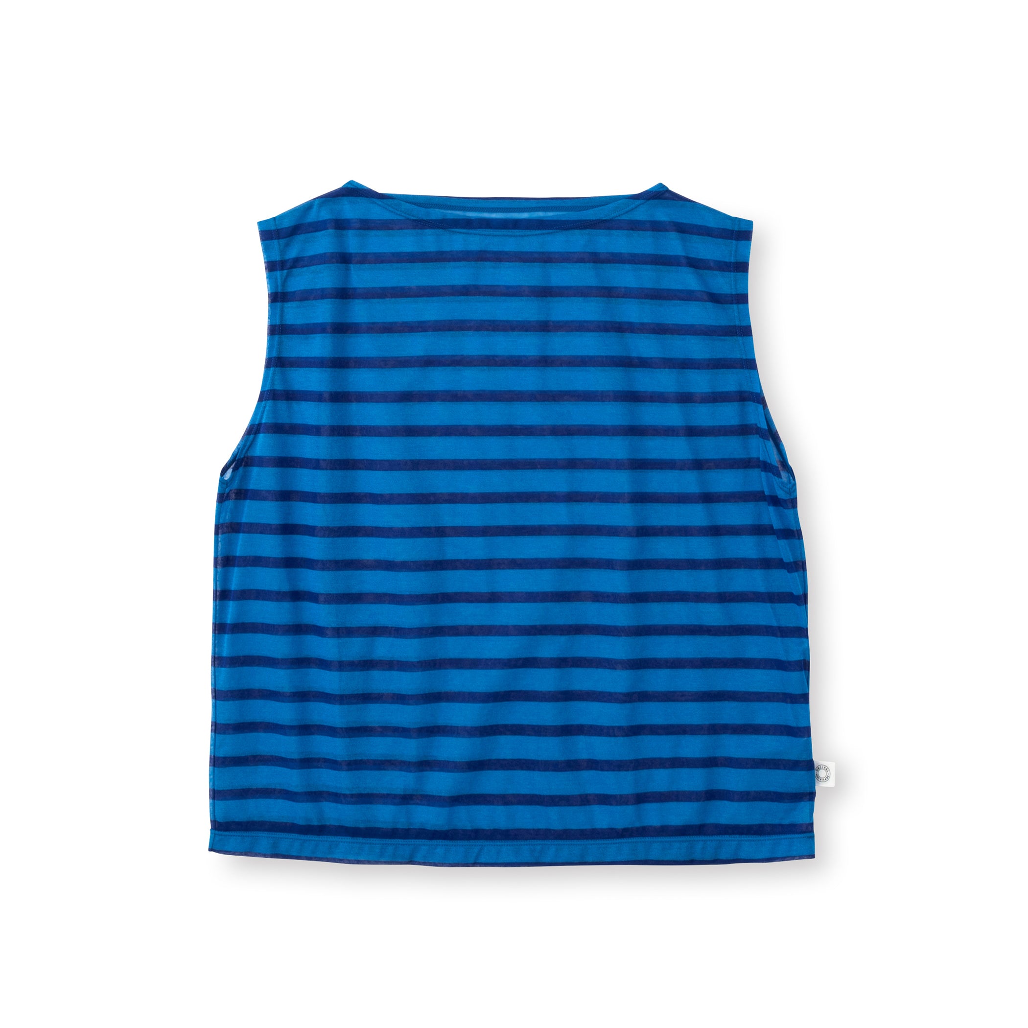 Women's See-through Boat Neck Sleeveless Pullover