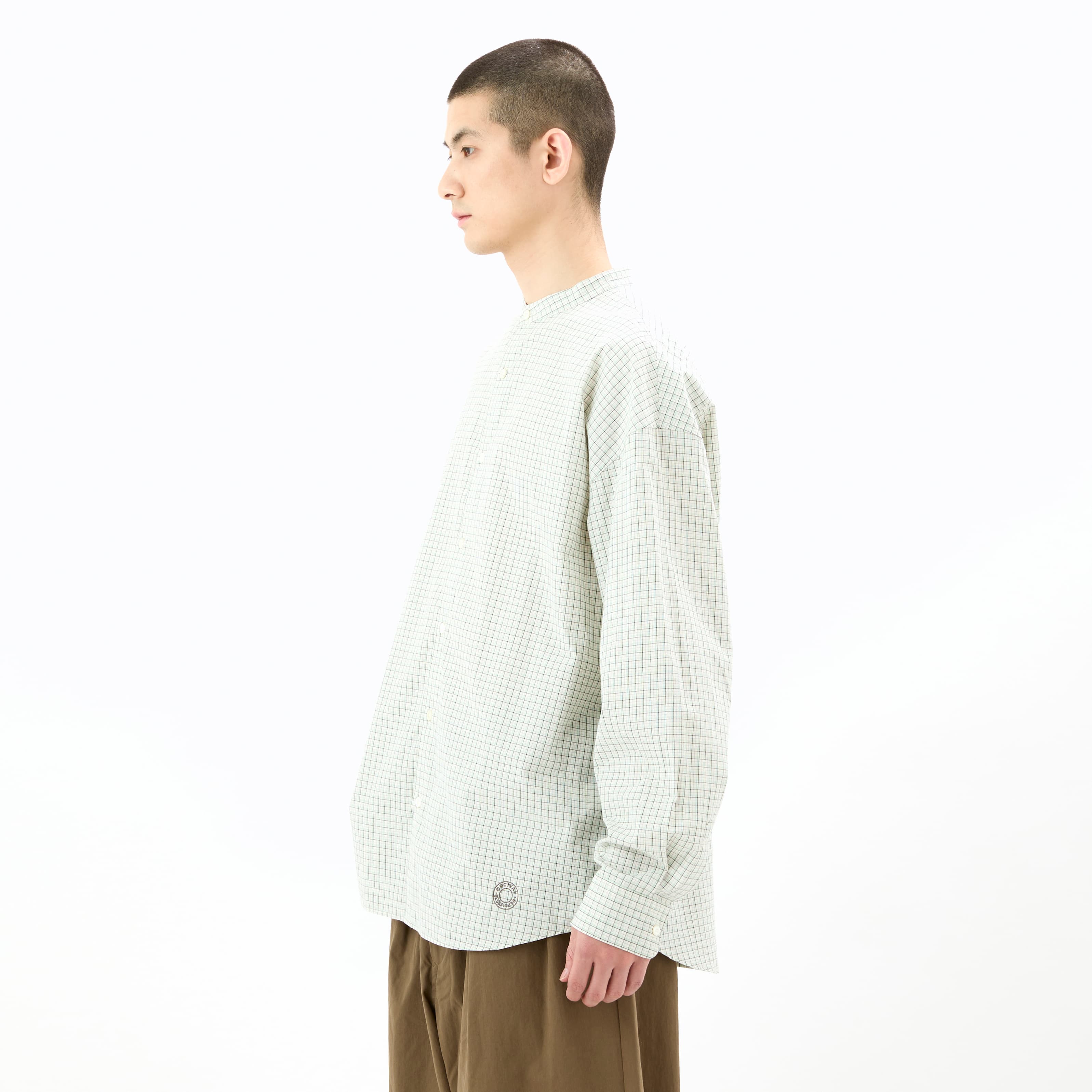 Men's Cotton washer Band Collar Shirt